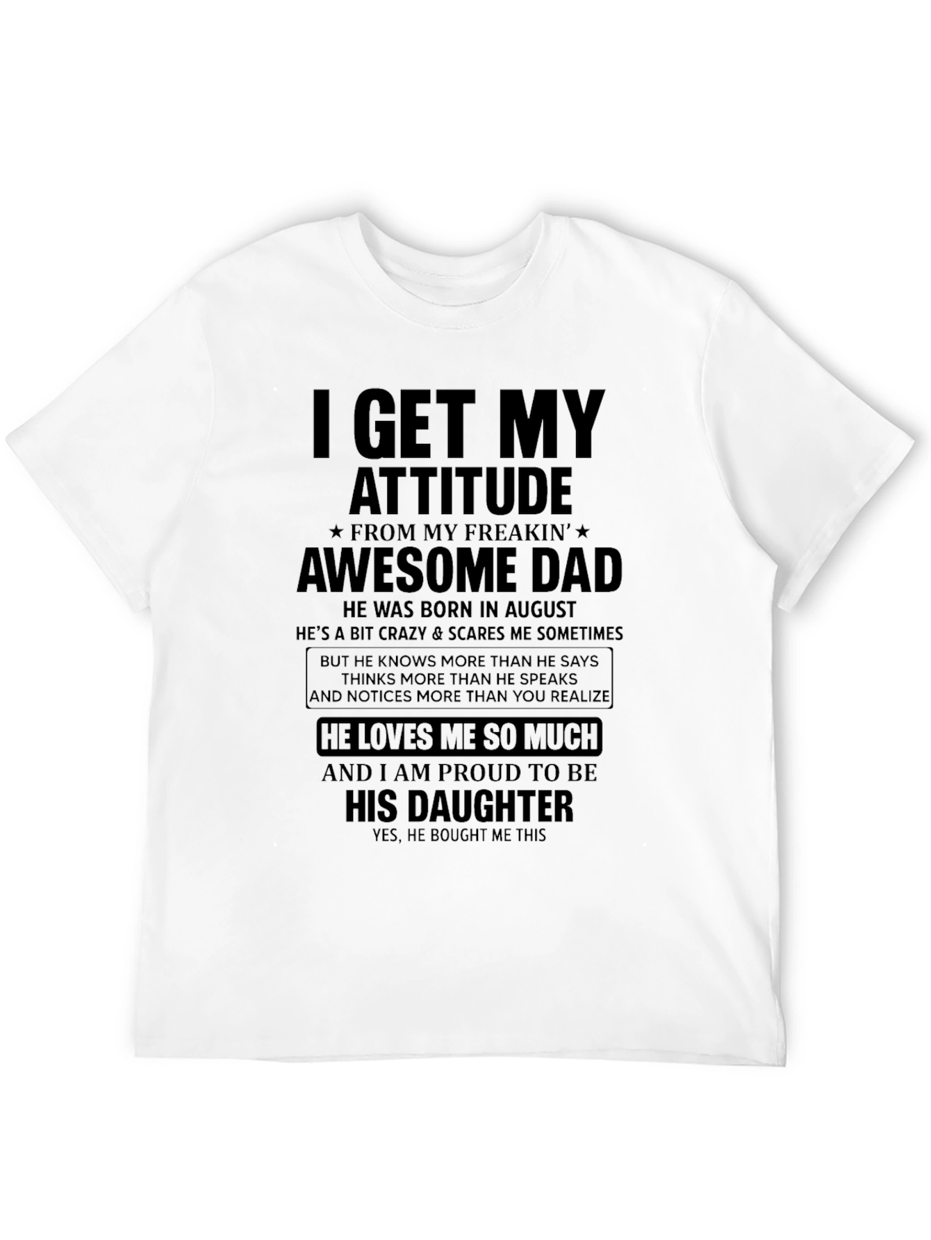 Awesome Dad Daughter T-Shirt - Black