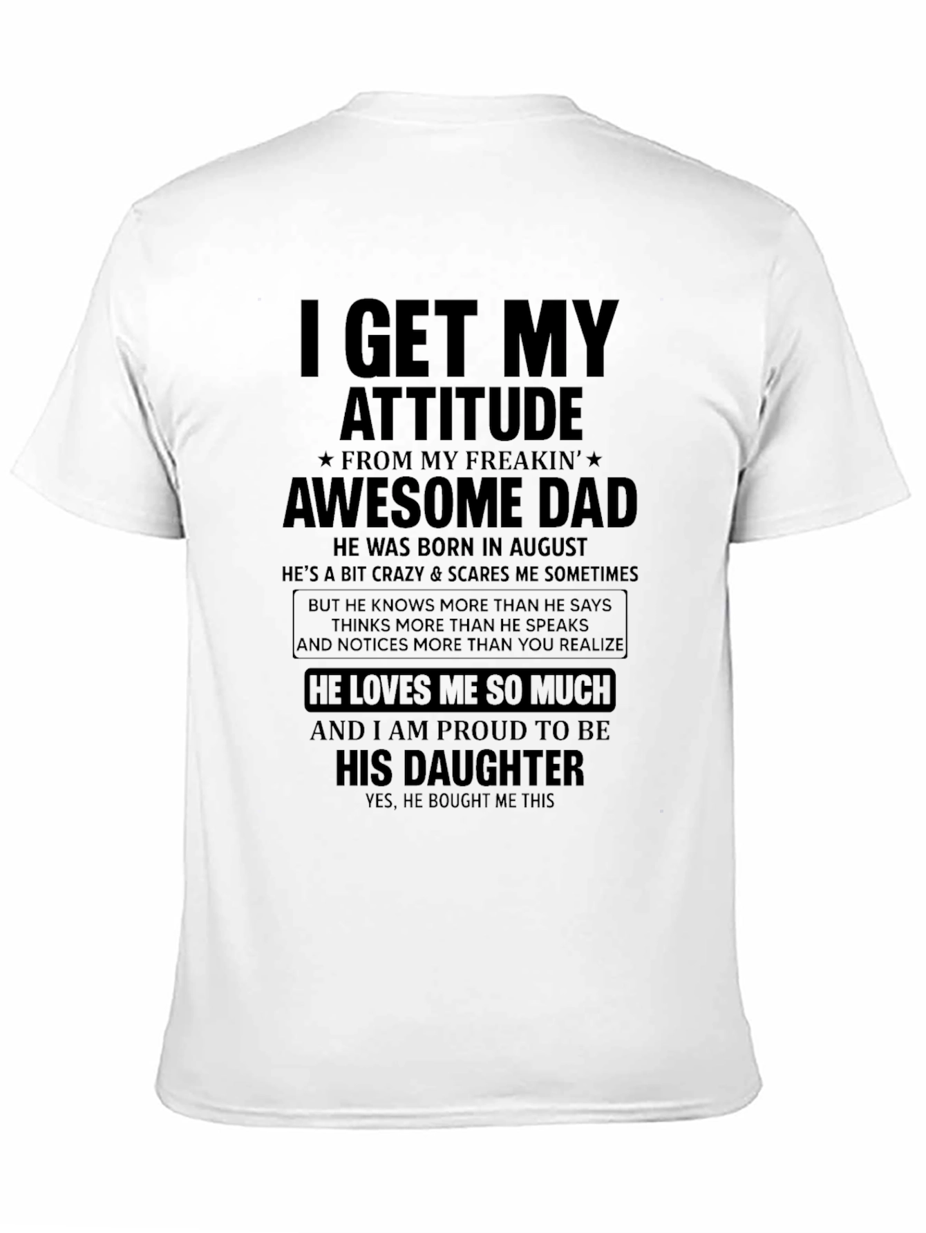 Awesome Dad Daughter T-Shirt - Black
