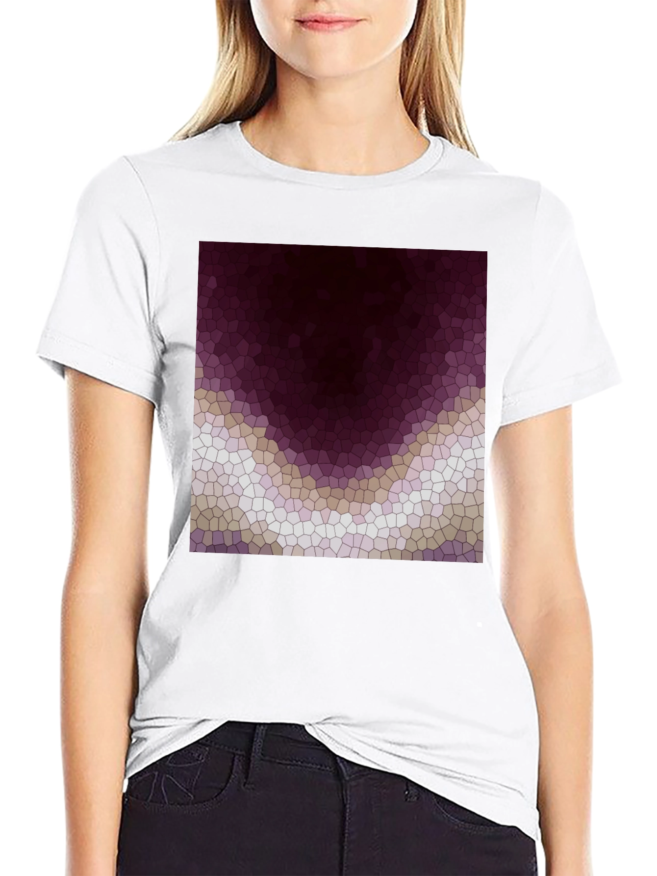 Abstract Mosaic Graphic Tee - Modern Art T-Shirt