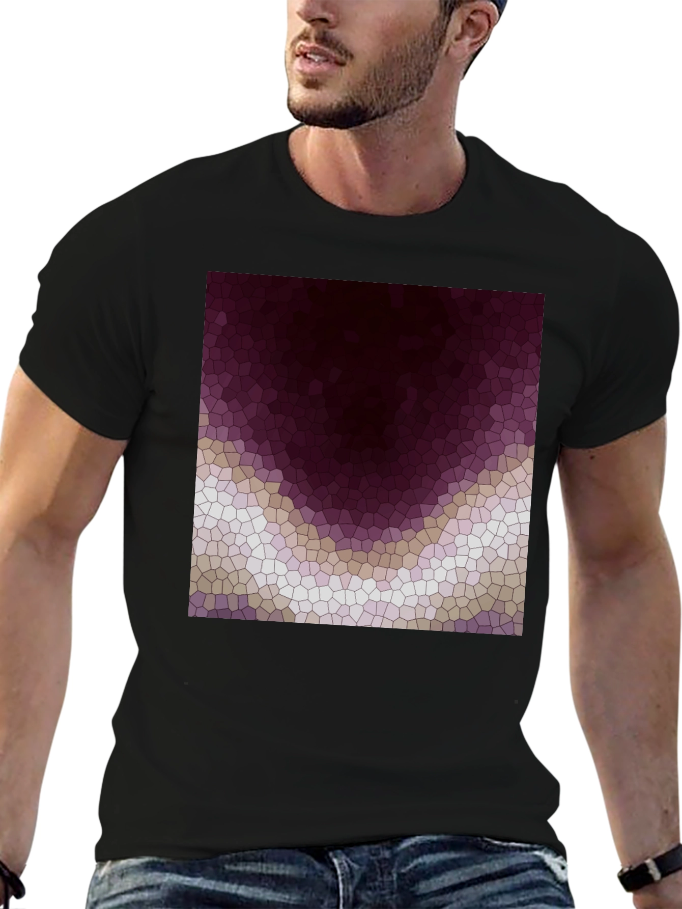 Abstract Mosaic Graphic Tee - Modern Art T-Shirt