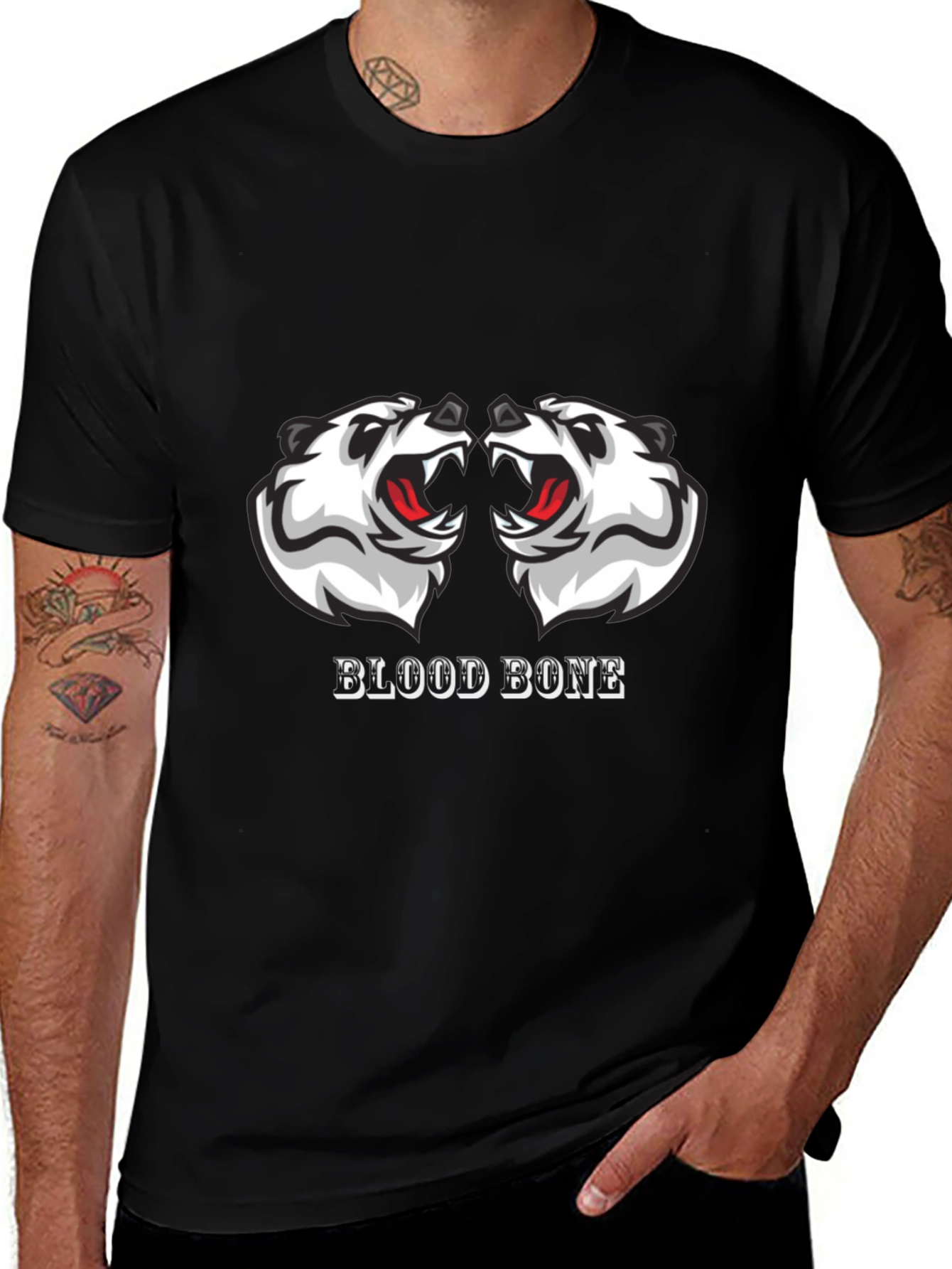 Blood Bone Graphic Tee - Black