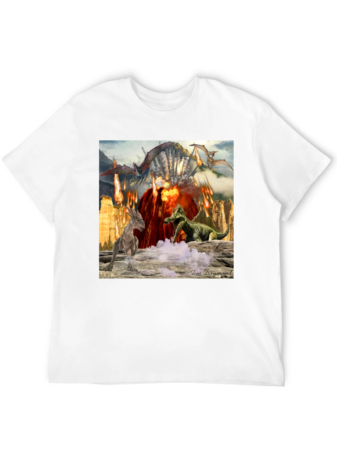 Volcano Dinosaur Graphic Tee