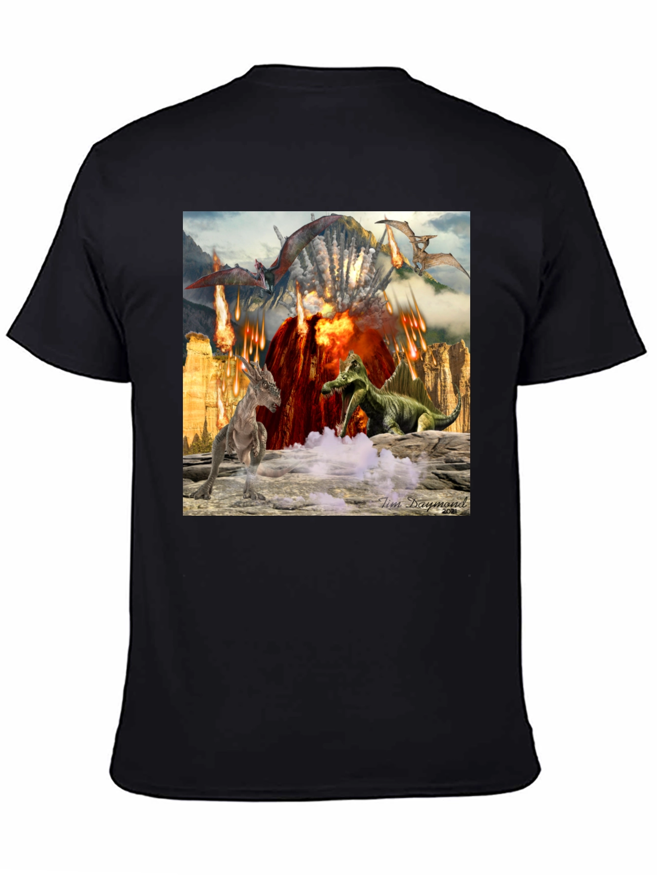 Volcano Dinosaur Graphic Tee