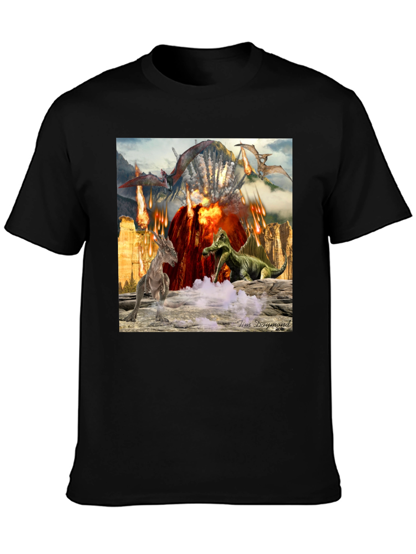 Volcano Dinosaur Graphic Tee