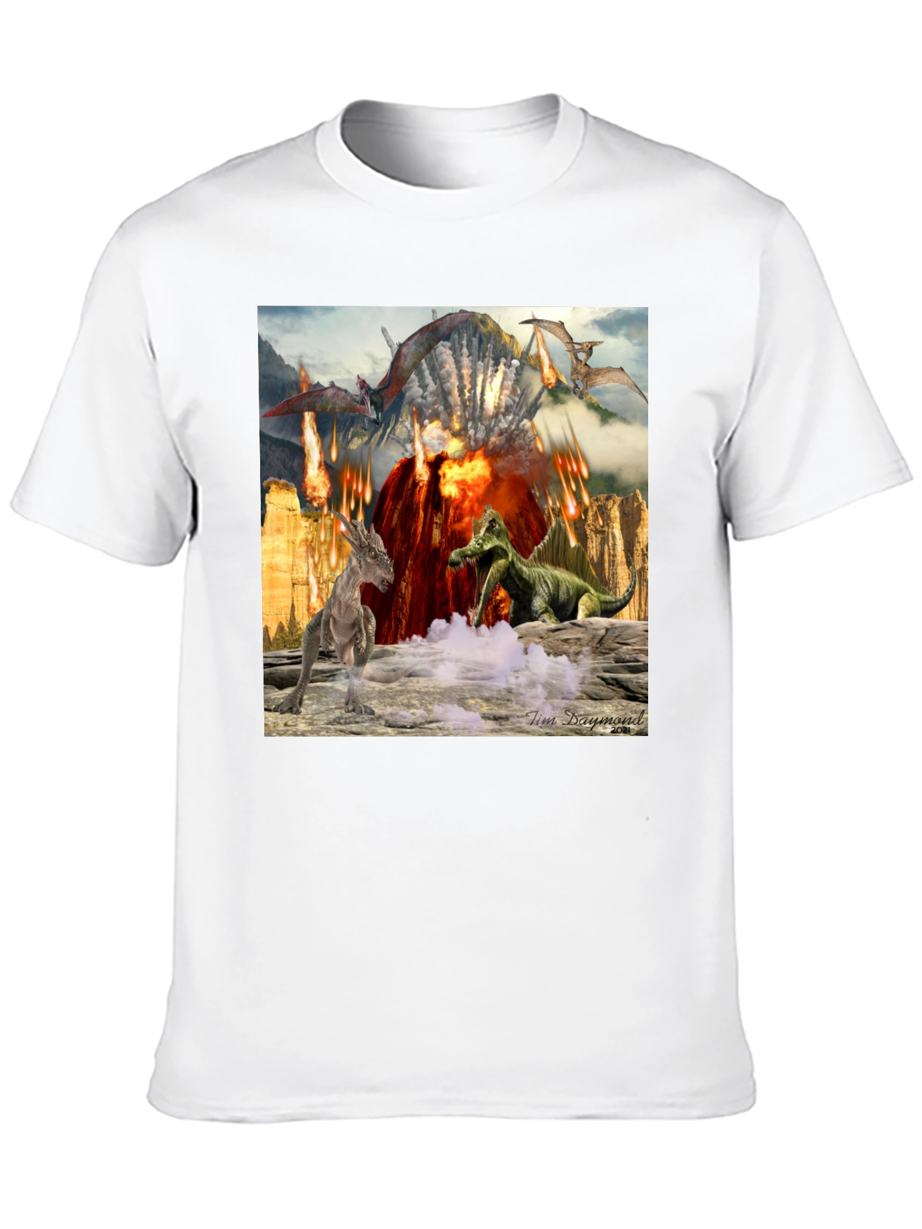 Volcano Dinosaur Graphic Tee