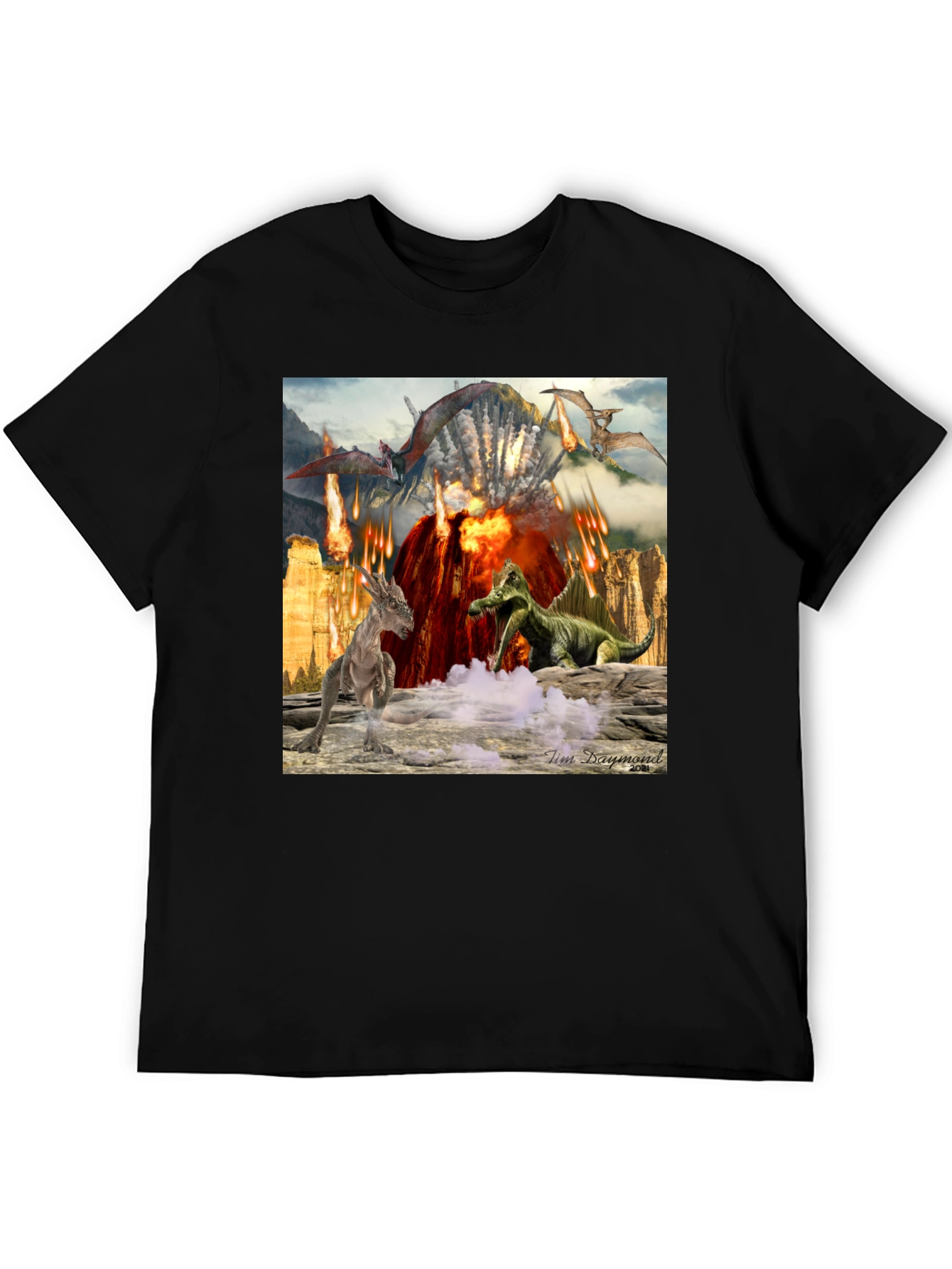 Volcano Dinosaur Graphic Tee