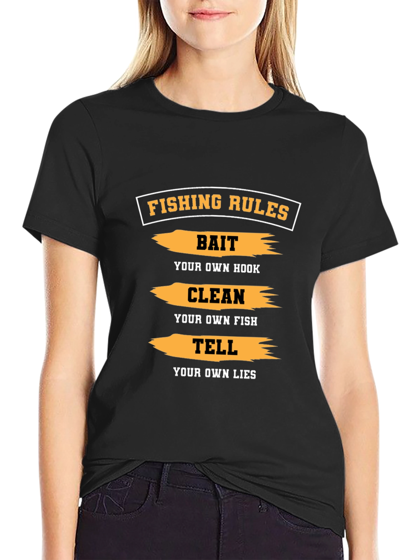 Fishing Rules Graphic Tee - Bait Clean Tell