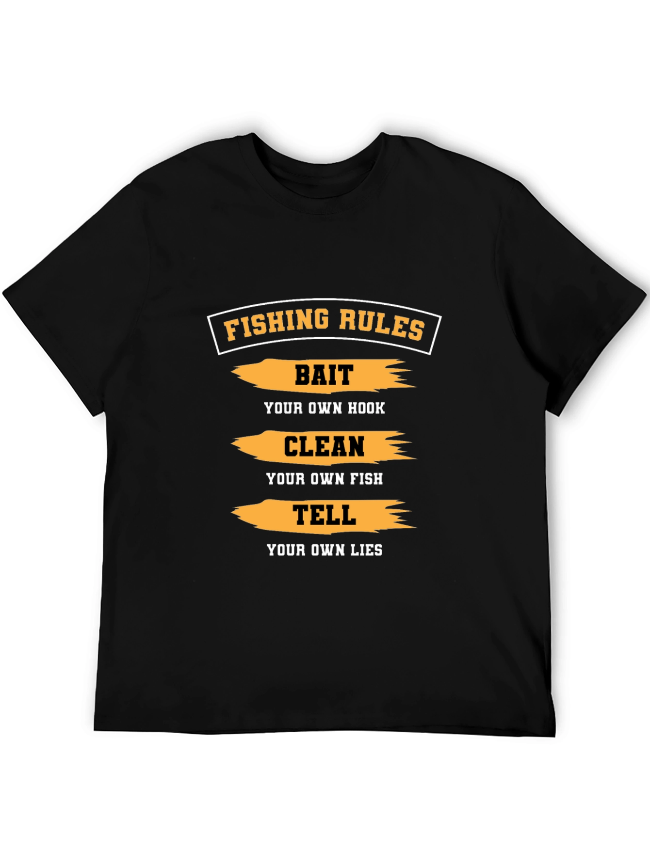 Fishing Rules Graphic Tee - Bait Clean Tell