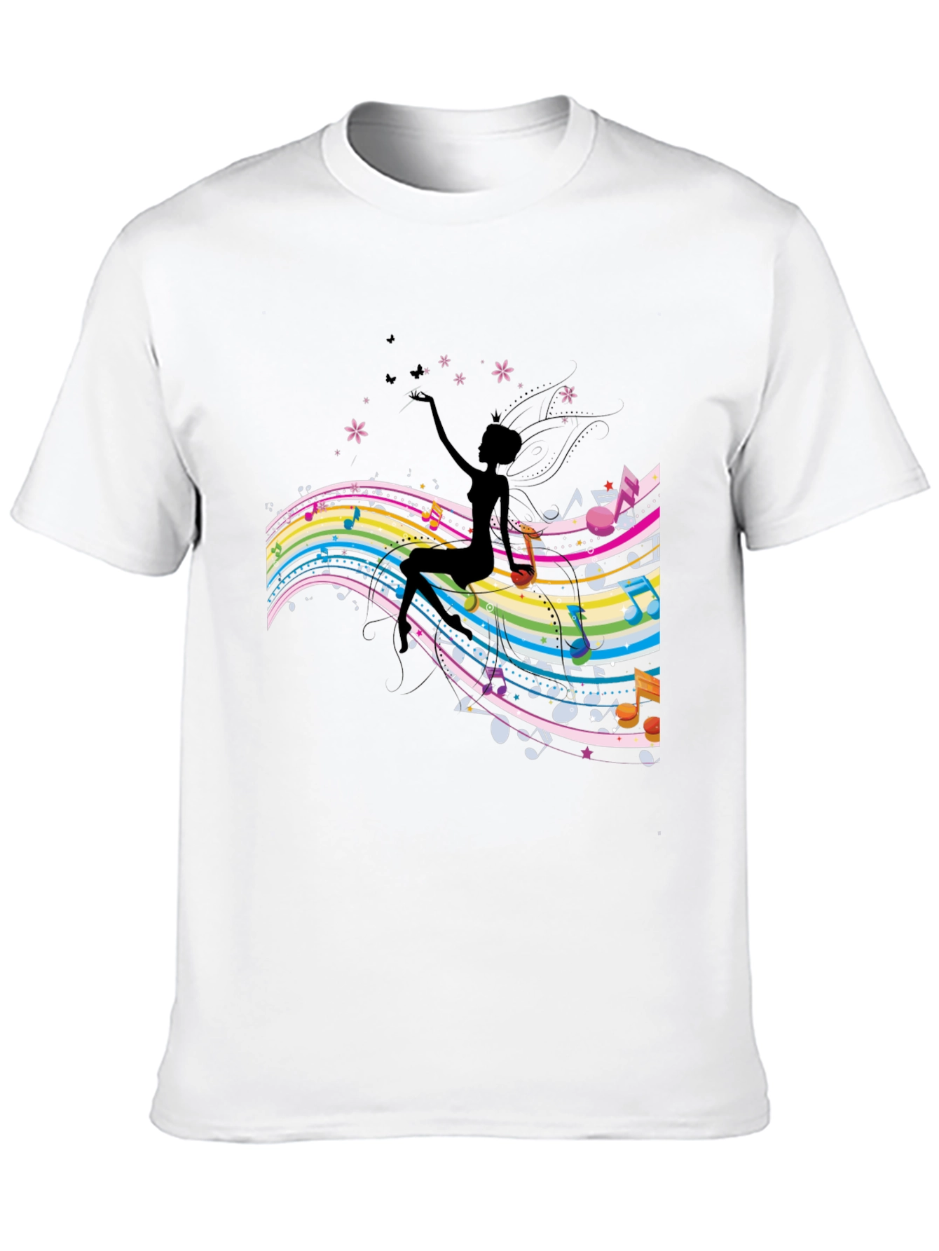 Musical Silhouette Graphic Tee - Black
