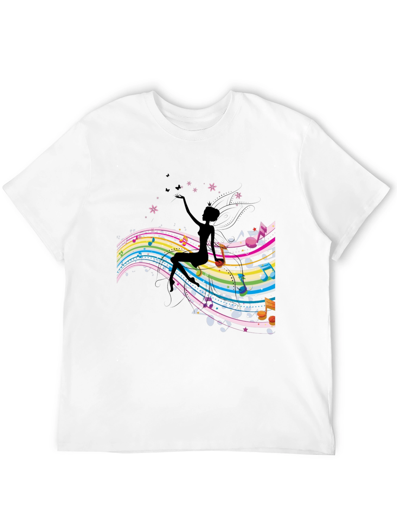 Musical Silhouette Graphic Tee - Black