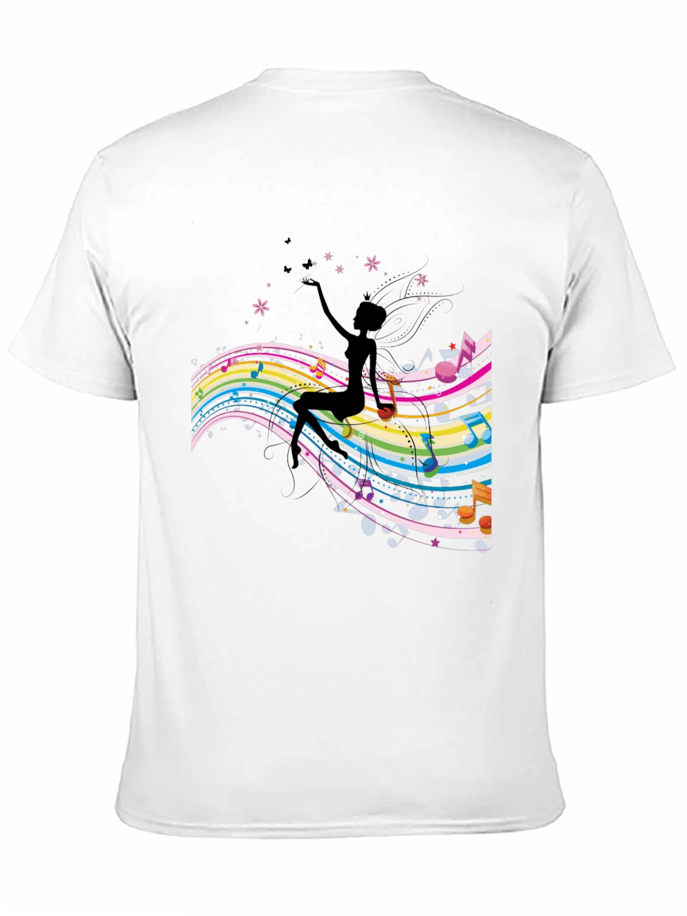 Musical Silhouette Graphic Tee - Black