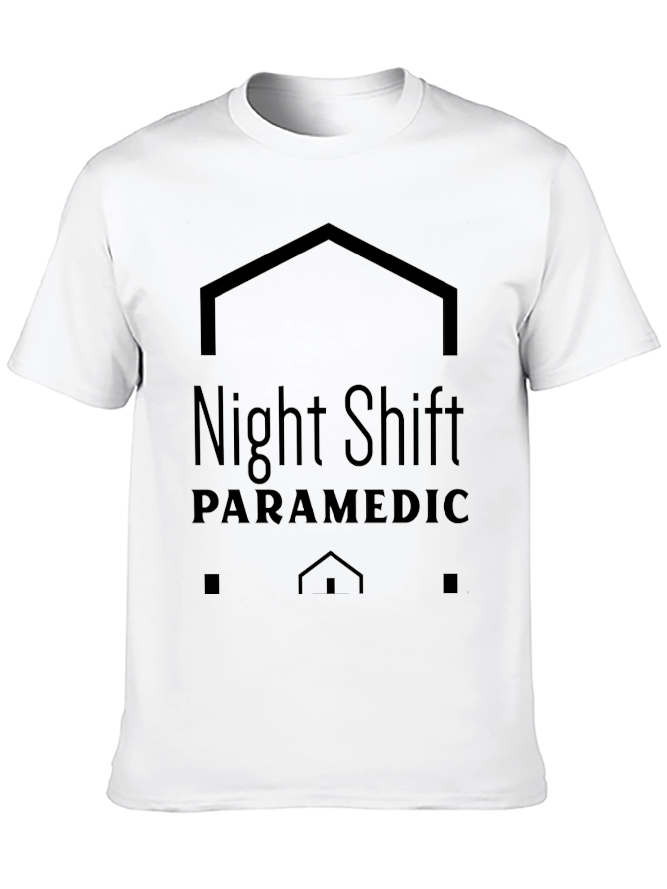 Night Shift Paramedic Graphic Tee - Black Cotton