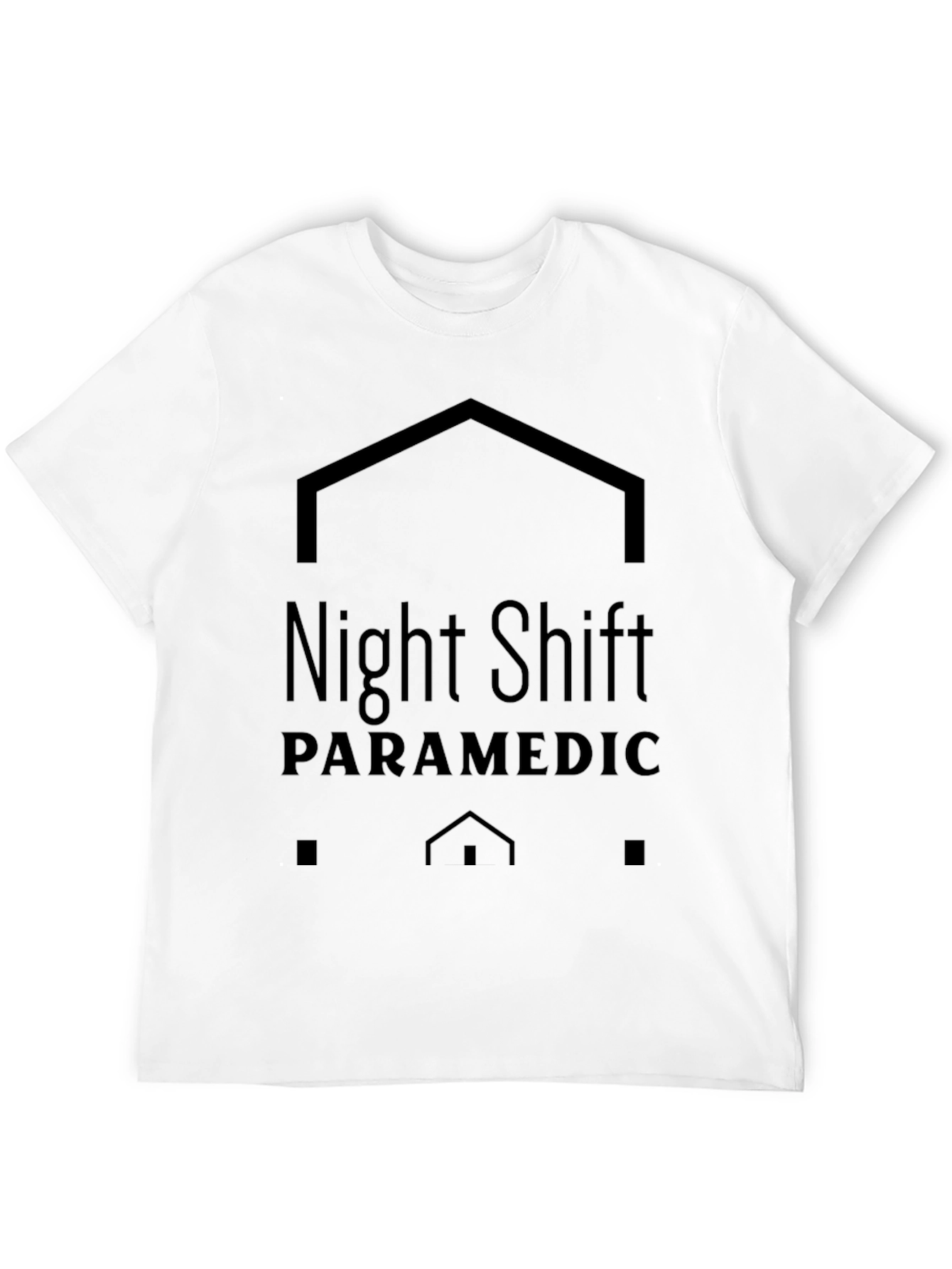 Night Shift Paramedic Graphic Tee - Black Cotton