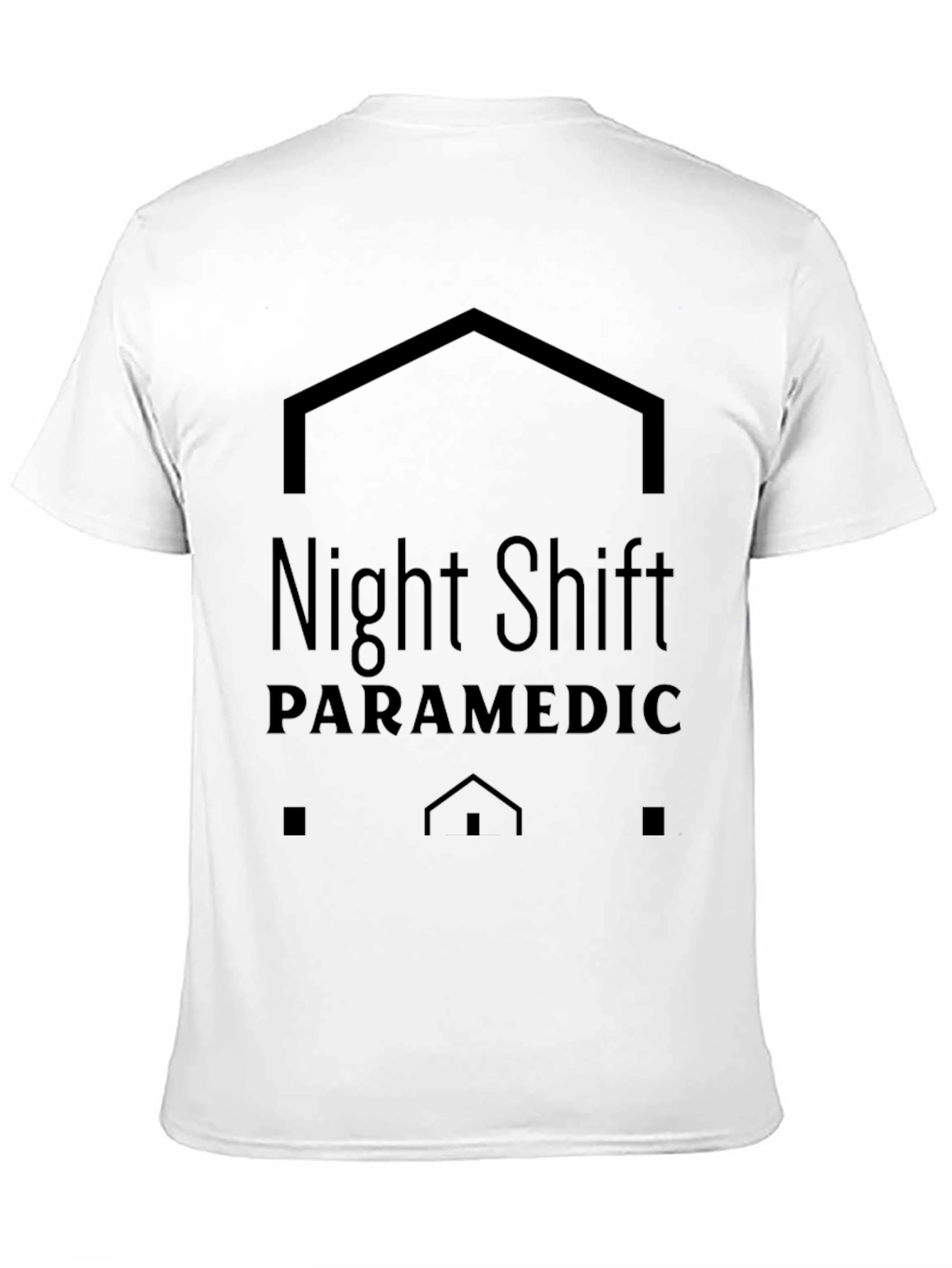 Night Shift Paramedic Graphic Tee - Black Cotton