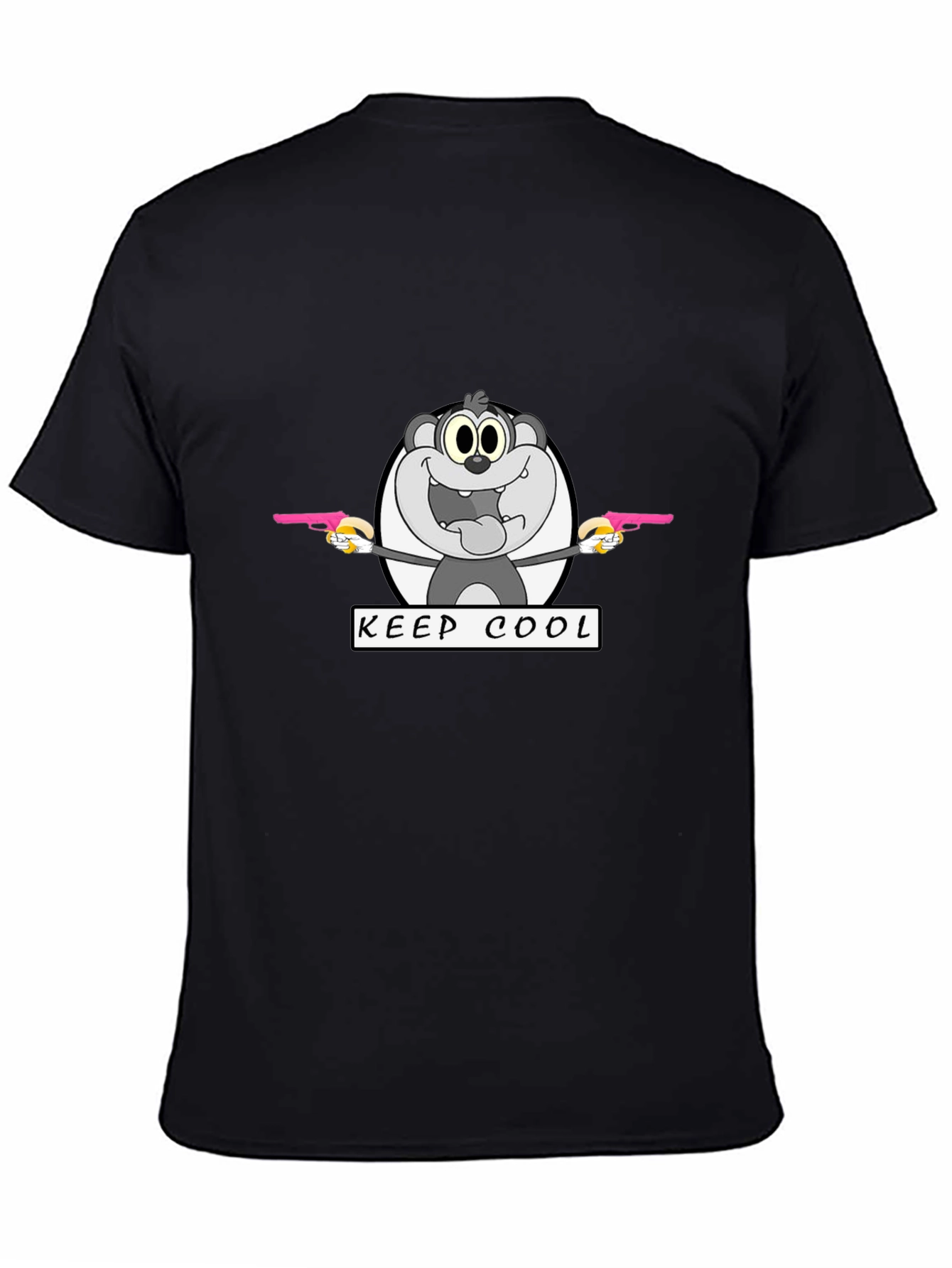 Keep Cool Graphic Print Black T-Shirt
