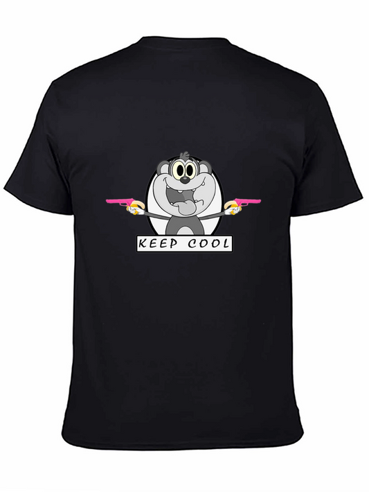 Keep Cool Graphic Print Black T-Shirt