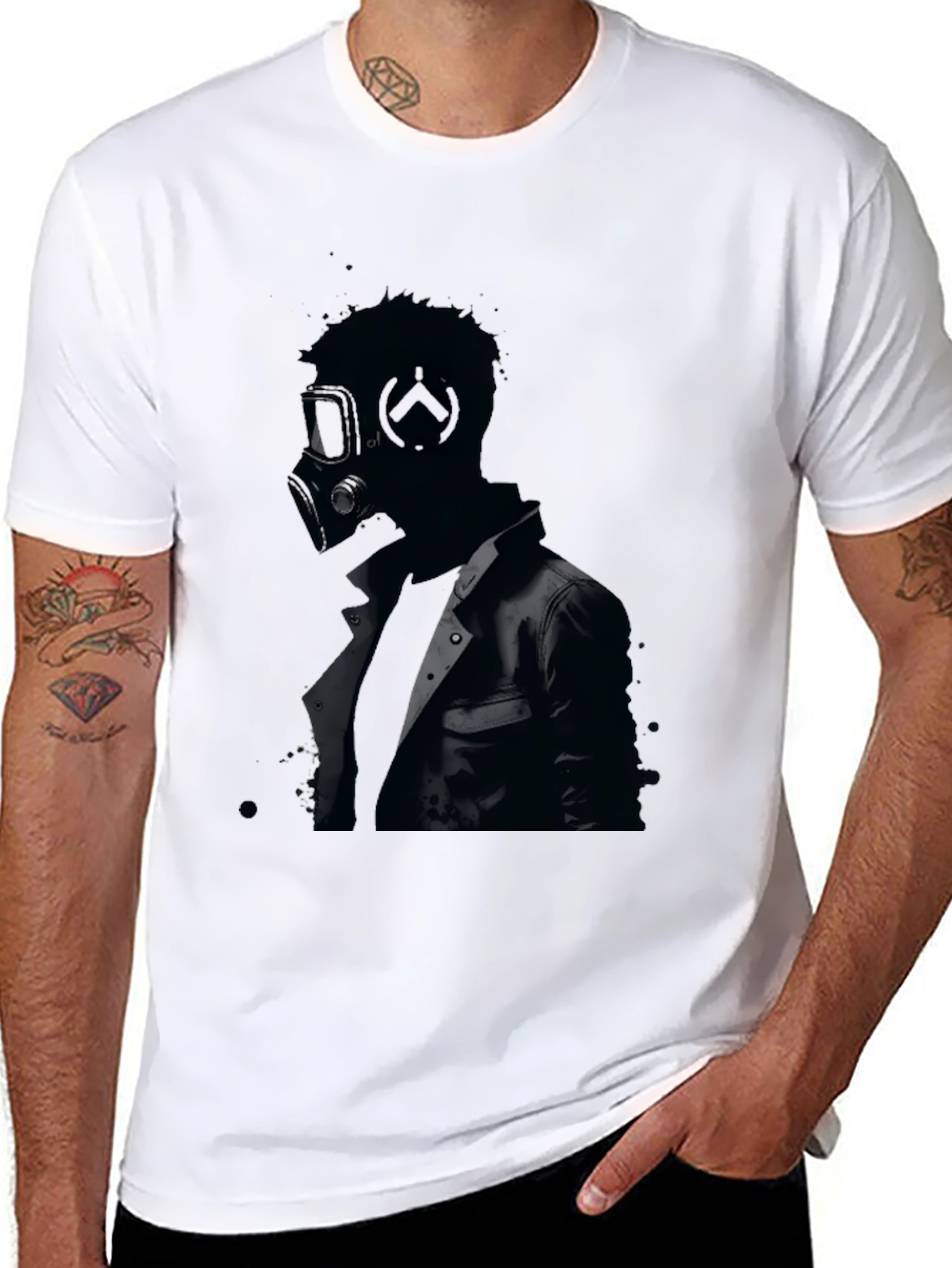 Gas Mask Graphic Tee - Mens Black T-Shirt