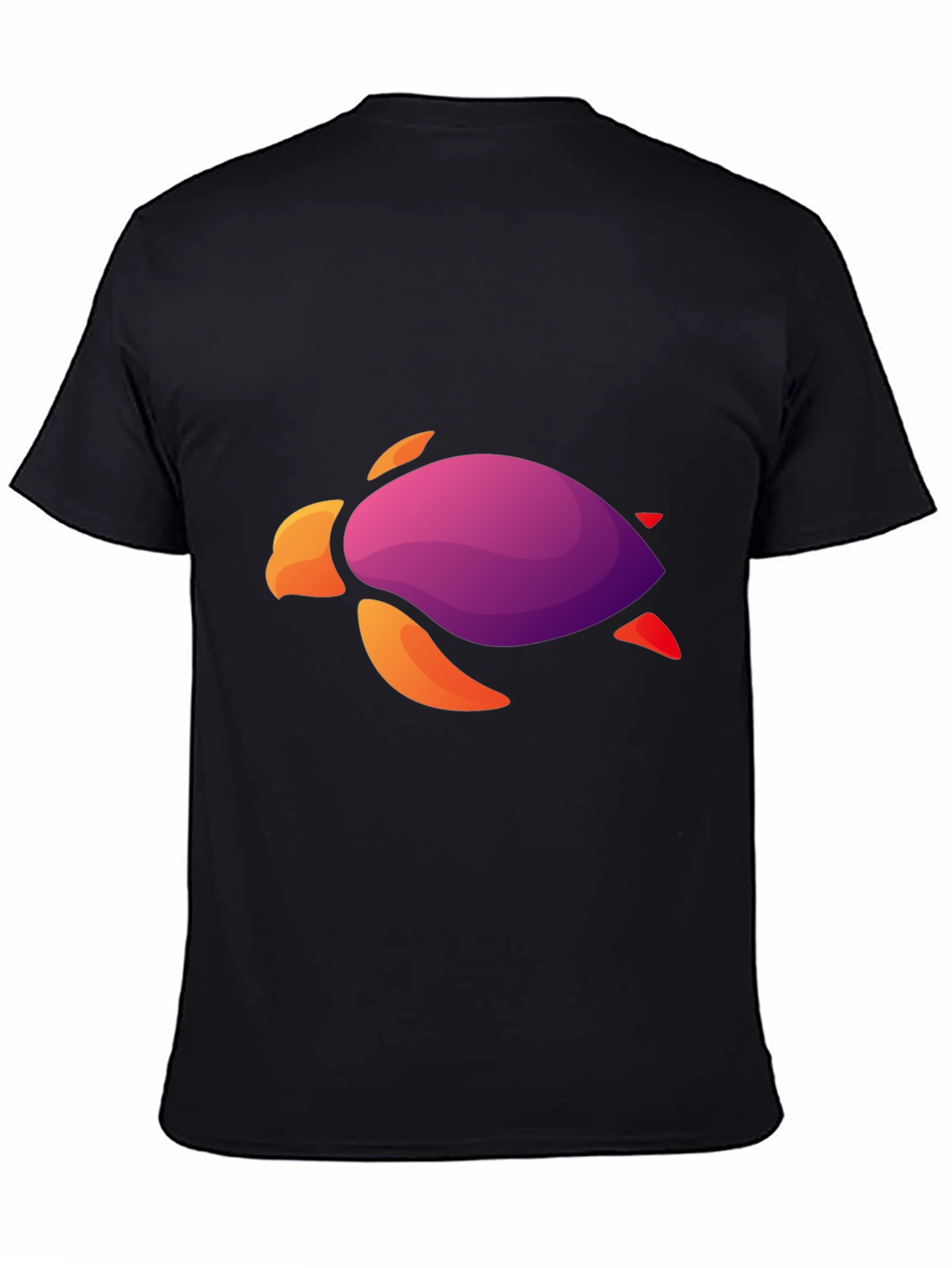 Gradient Turtle Graphic Tee - Cool Casual Style