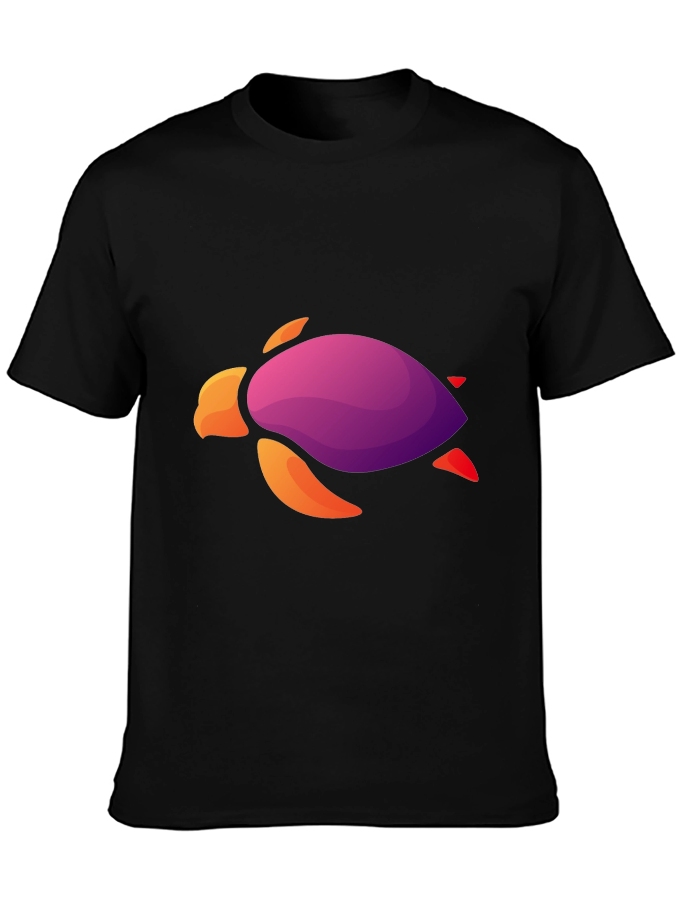 Gradient Turtle Graphic Tee - Cool Casual Style