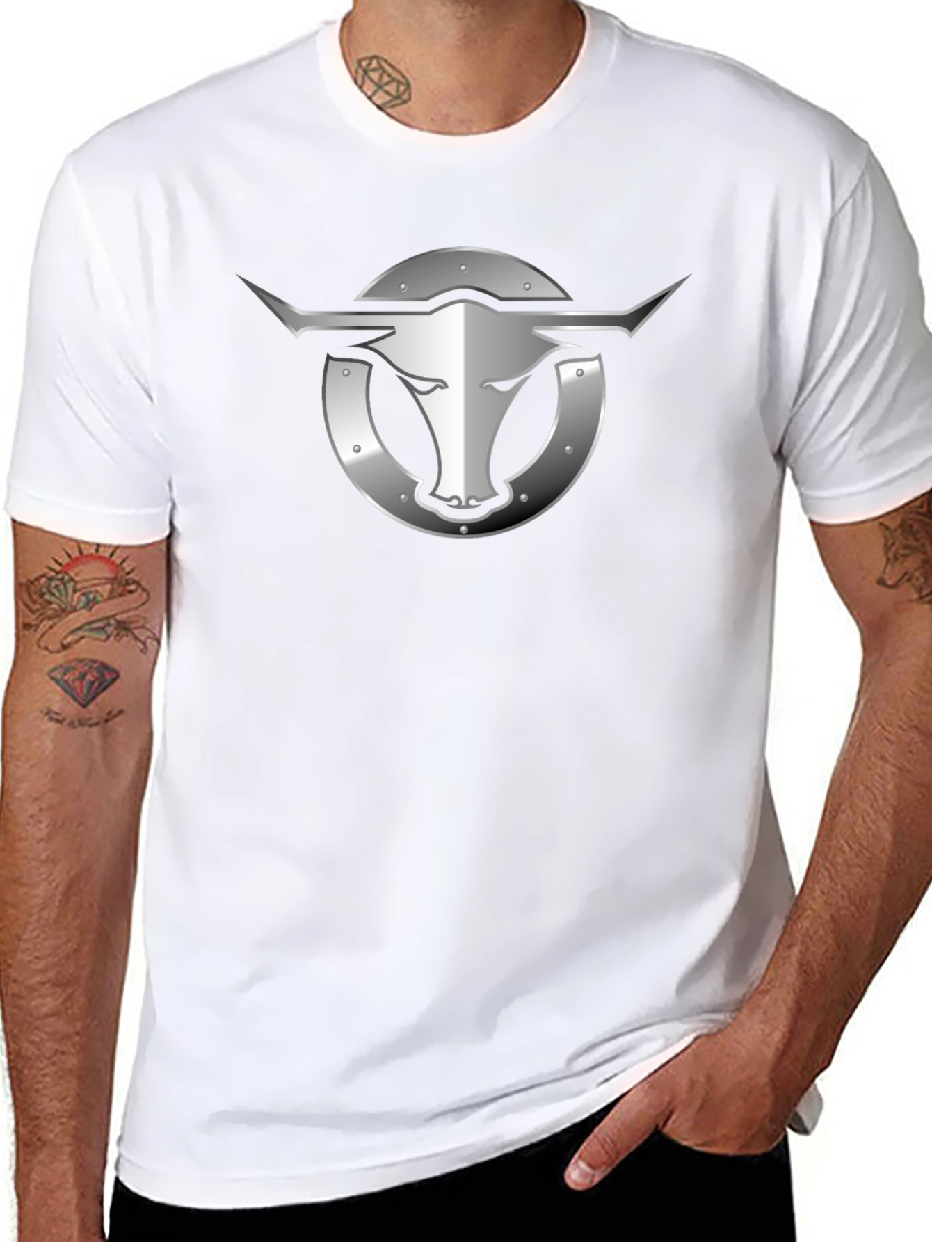 Bull Head Graphic Tee - Black