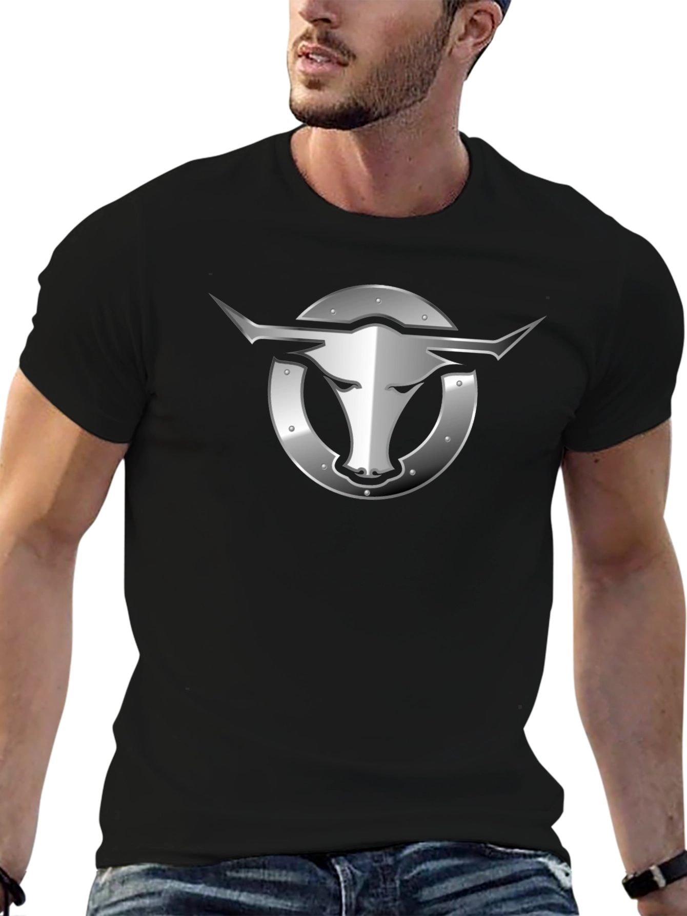 Bull Head Graphic Tee - Black