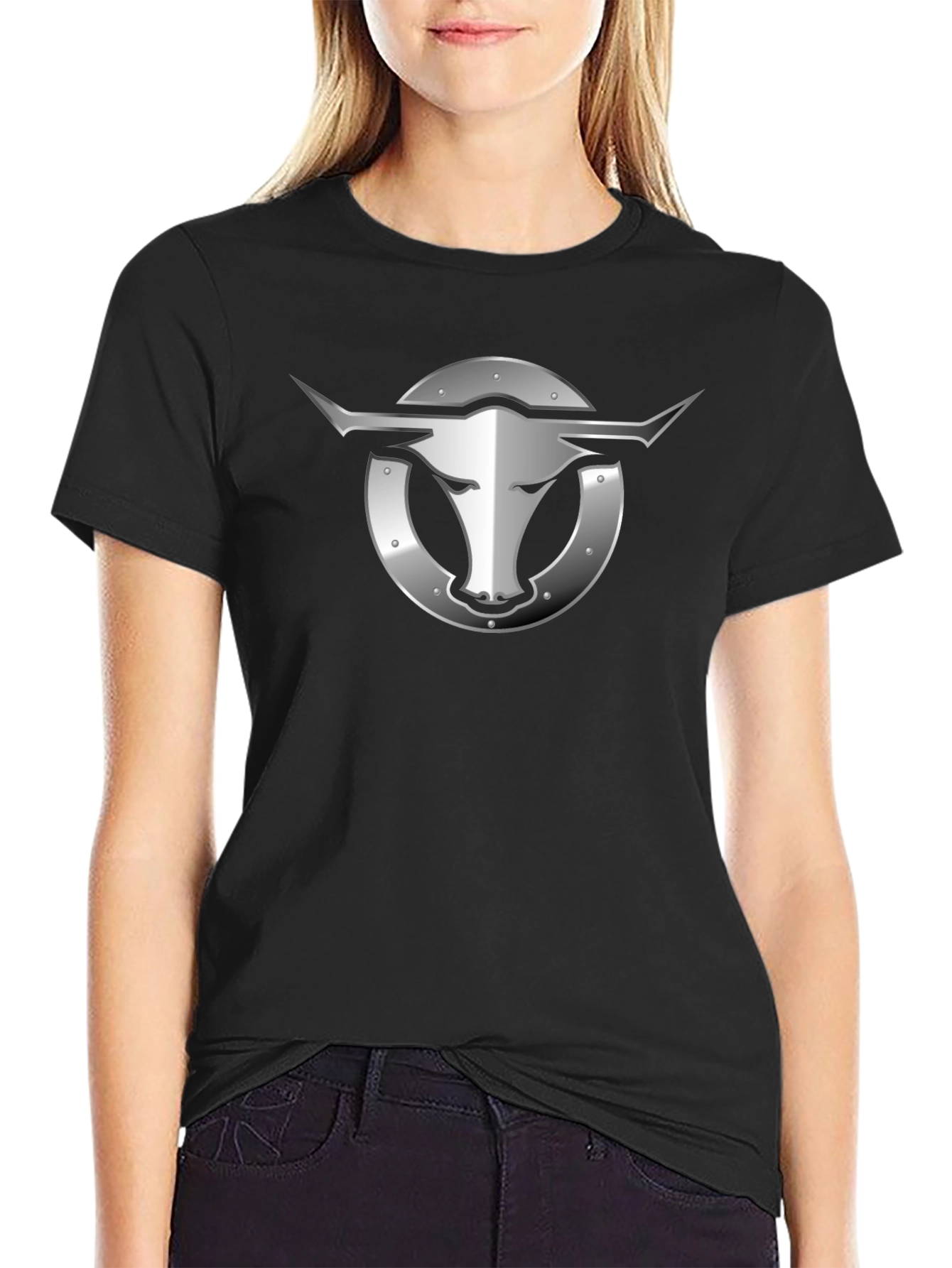 Bull Head Graphic Tee - Black