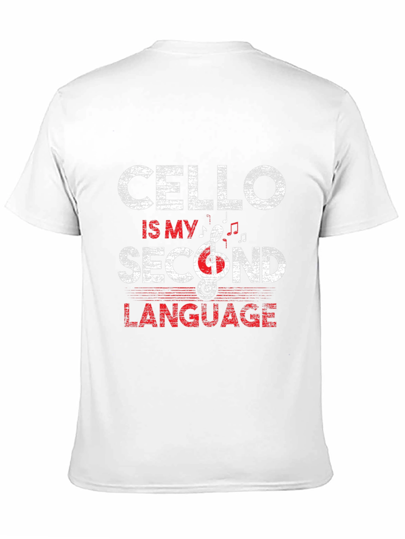 Cello is My Second Language Black T-Shirt