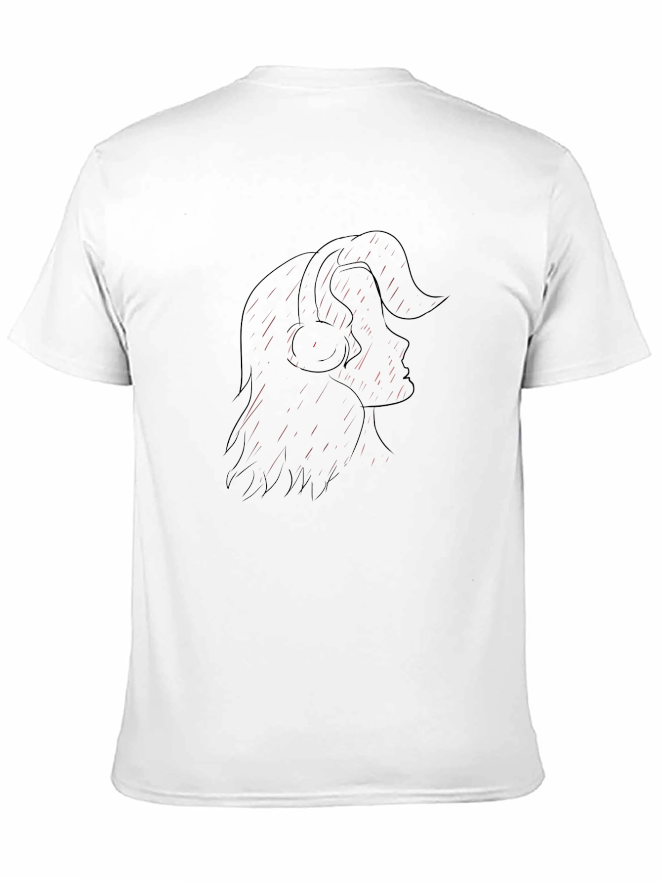 Silhouette Headphones Graphic T-Shirt - Black
