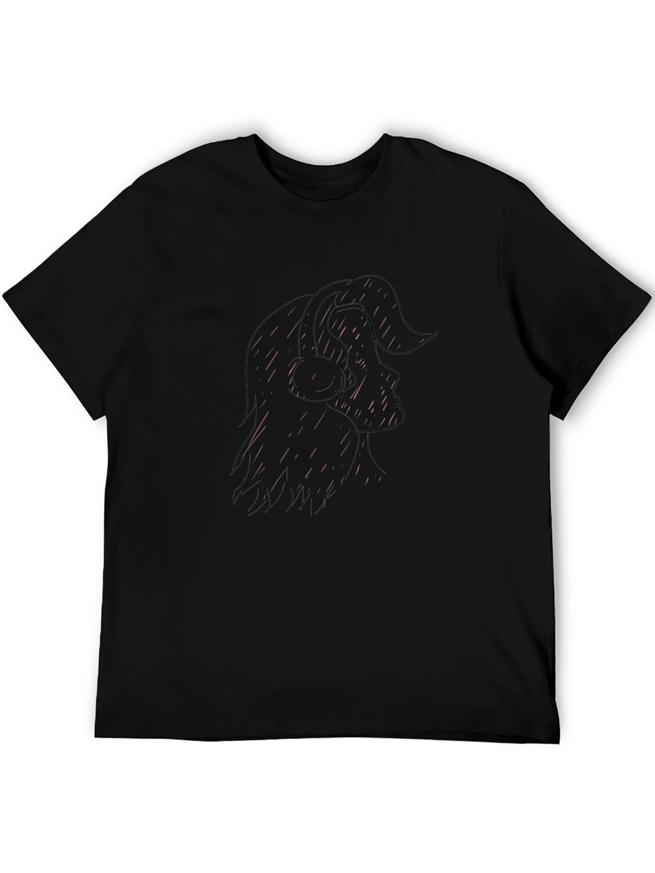 Silhouette Headphones Graphic T-Shirt - Black