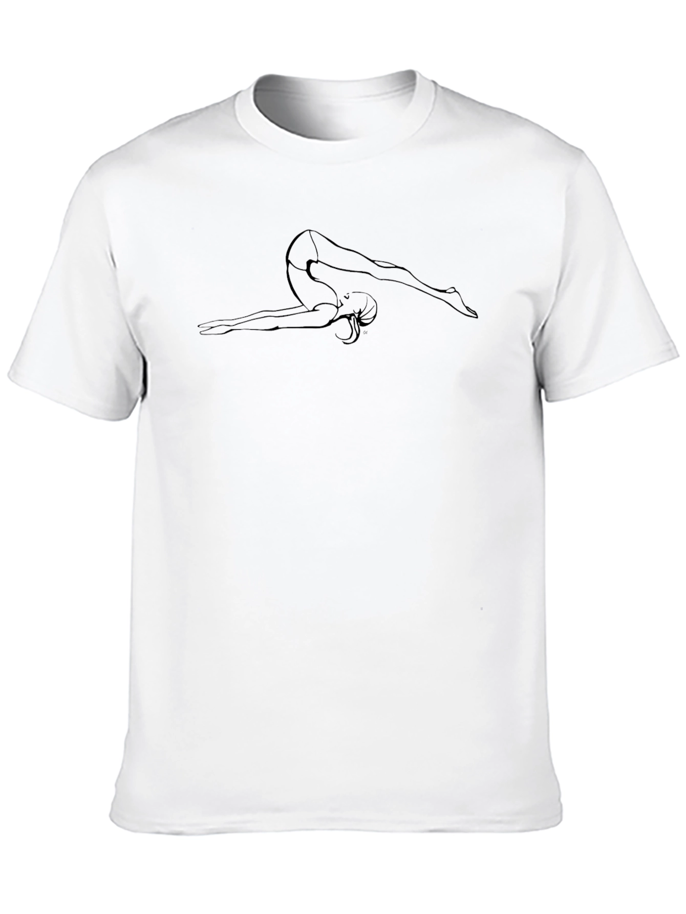 Yoga Pose Graphic Tee - Black Cotton Comfort