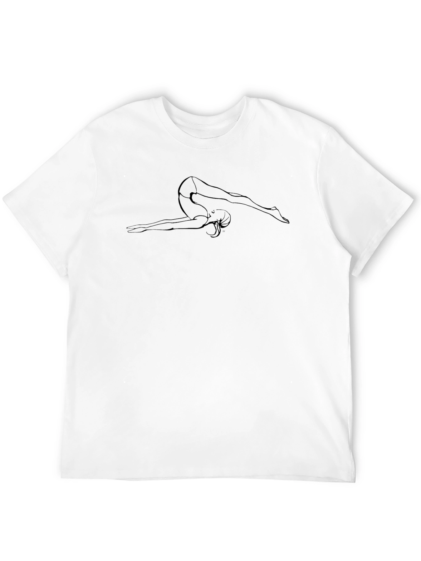 Yoga Pose Graphic Tee - Black Cotton Comfort