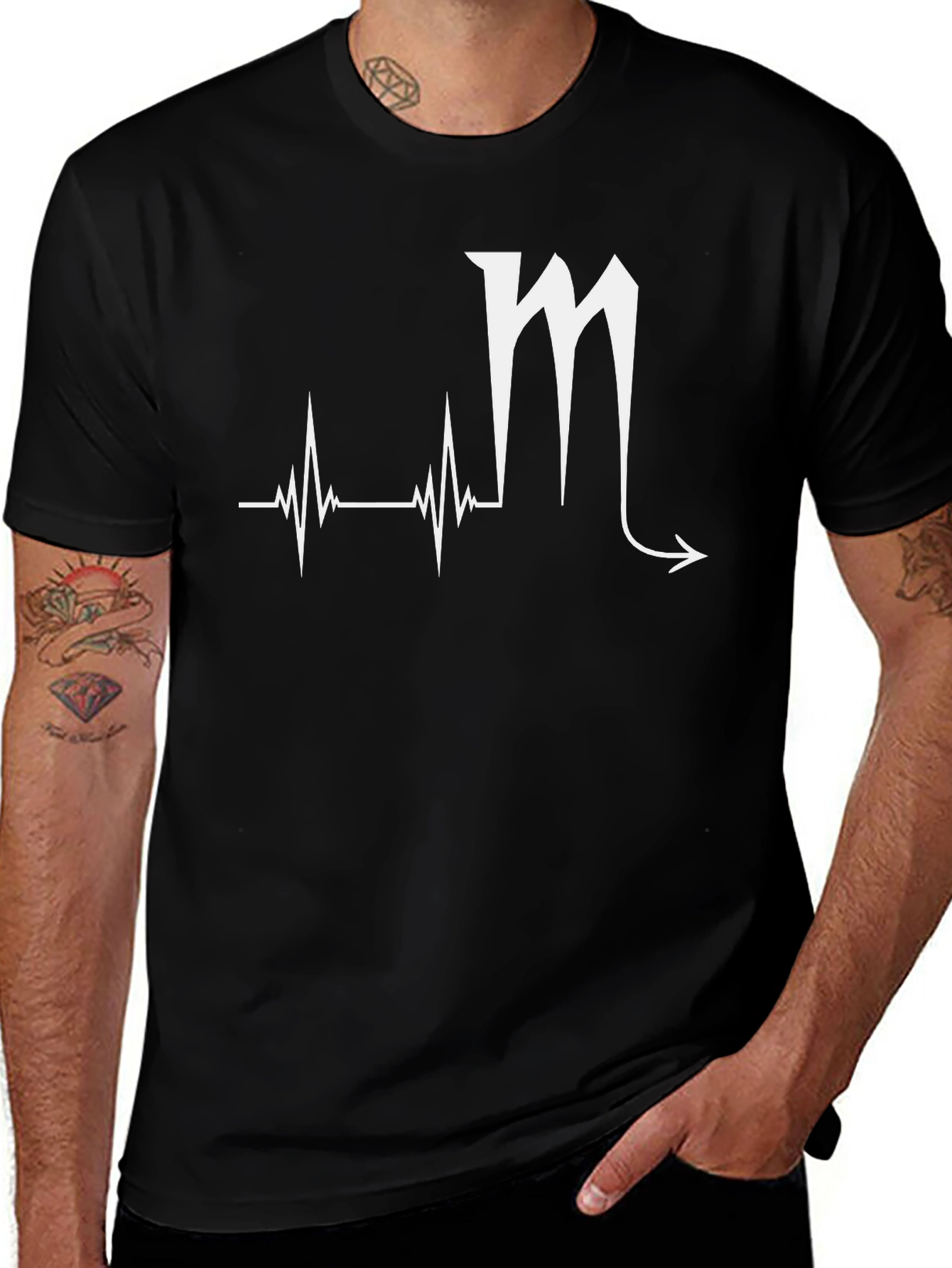 Scorpio Zodiac Sign Heartbeat T-Shirt