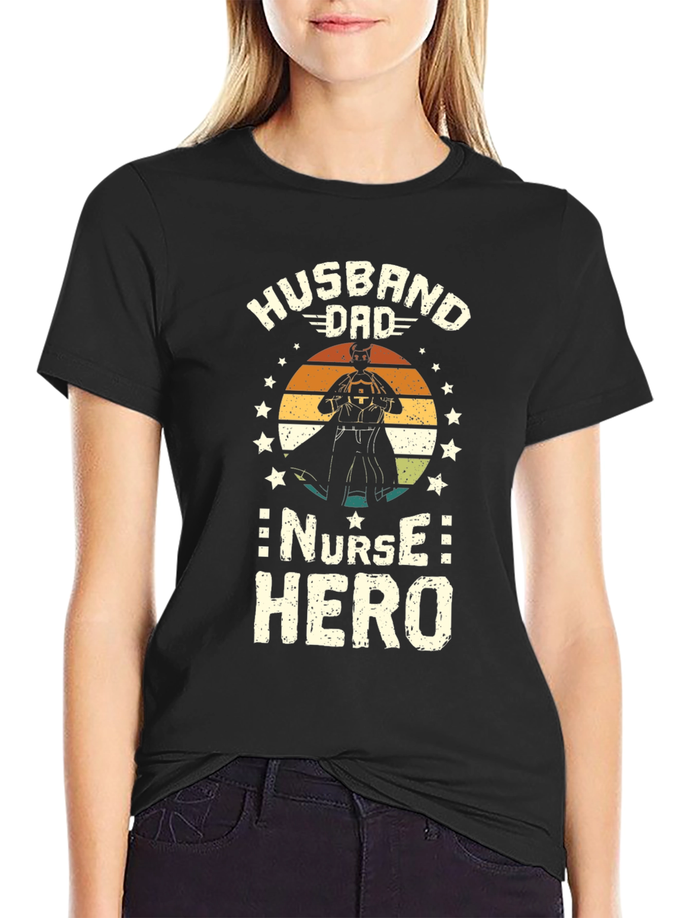 Husband Dad Nurse Hero Graphic Tee