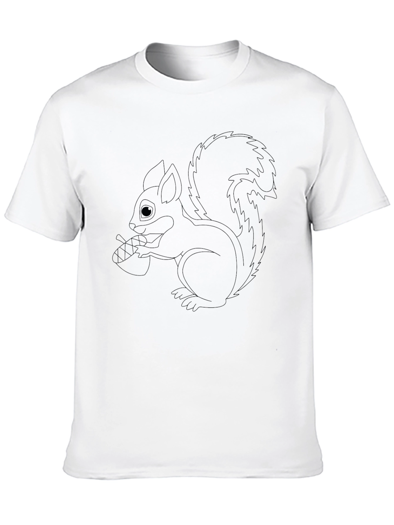 Squirrel Graphic Tee - Black Cotton Blend