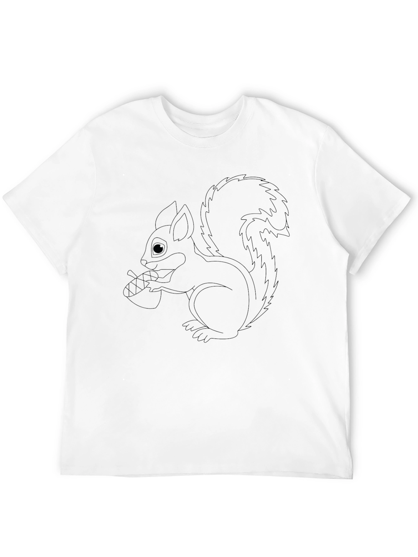 Squirrel Graphic Tee - Black Cotton Blend