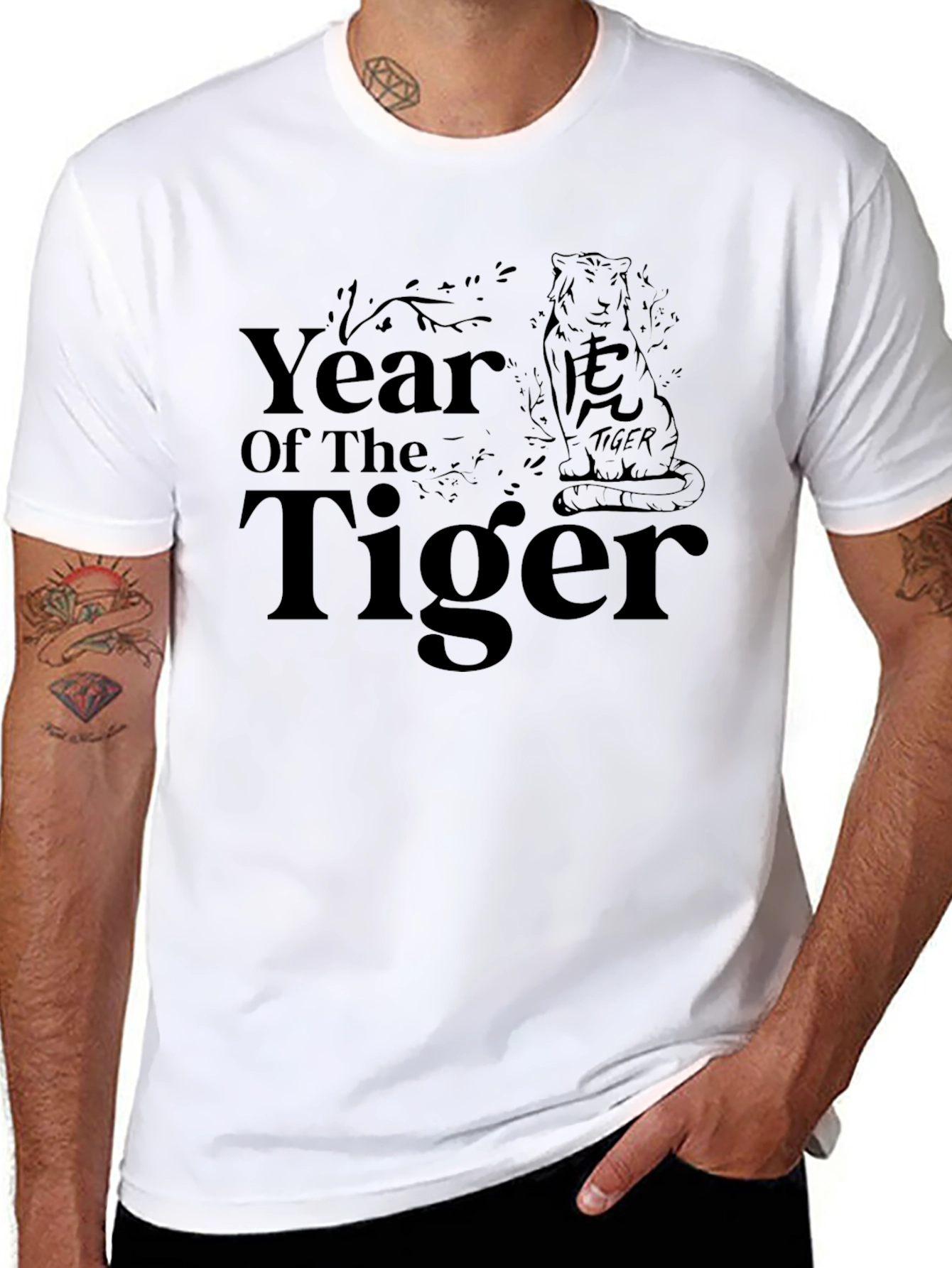Year of the Tiger Graphic T-Shirt - Black