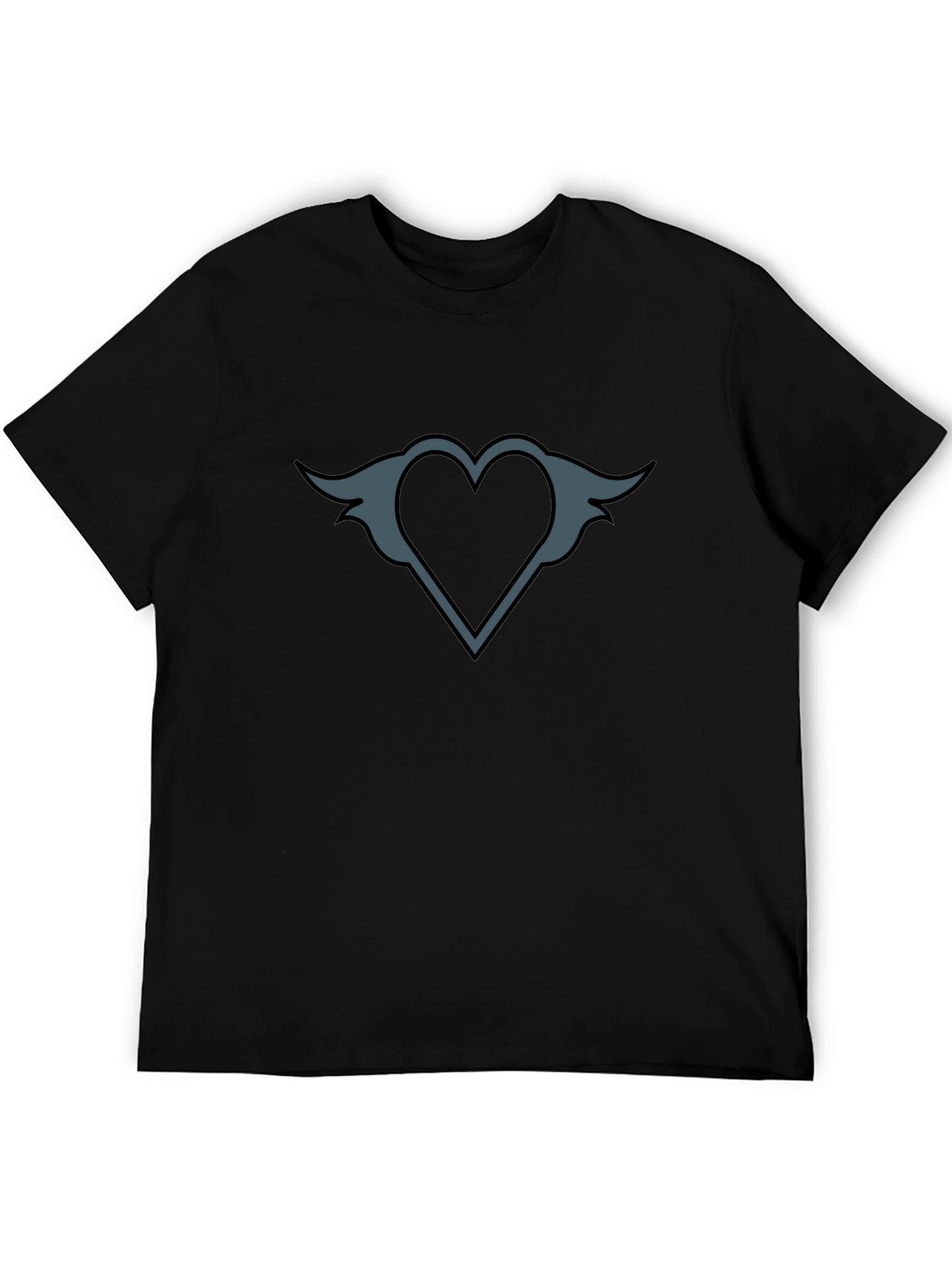 Heart With Wings Graphic Black T-Shirt