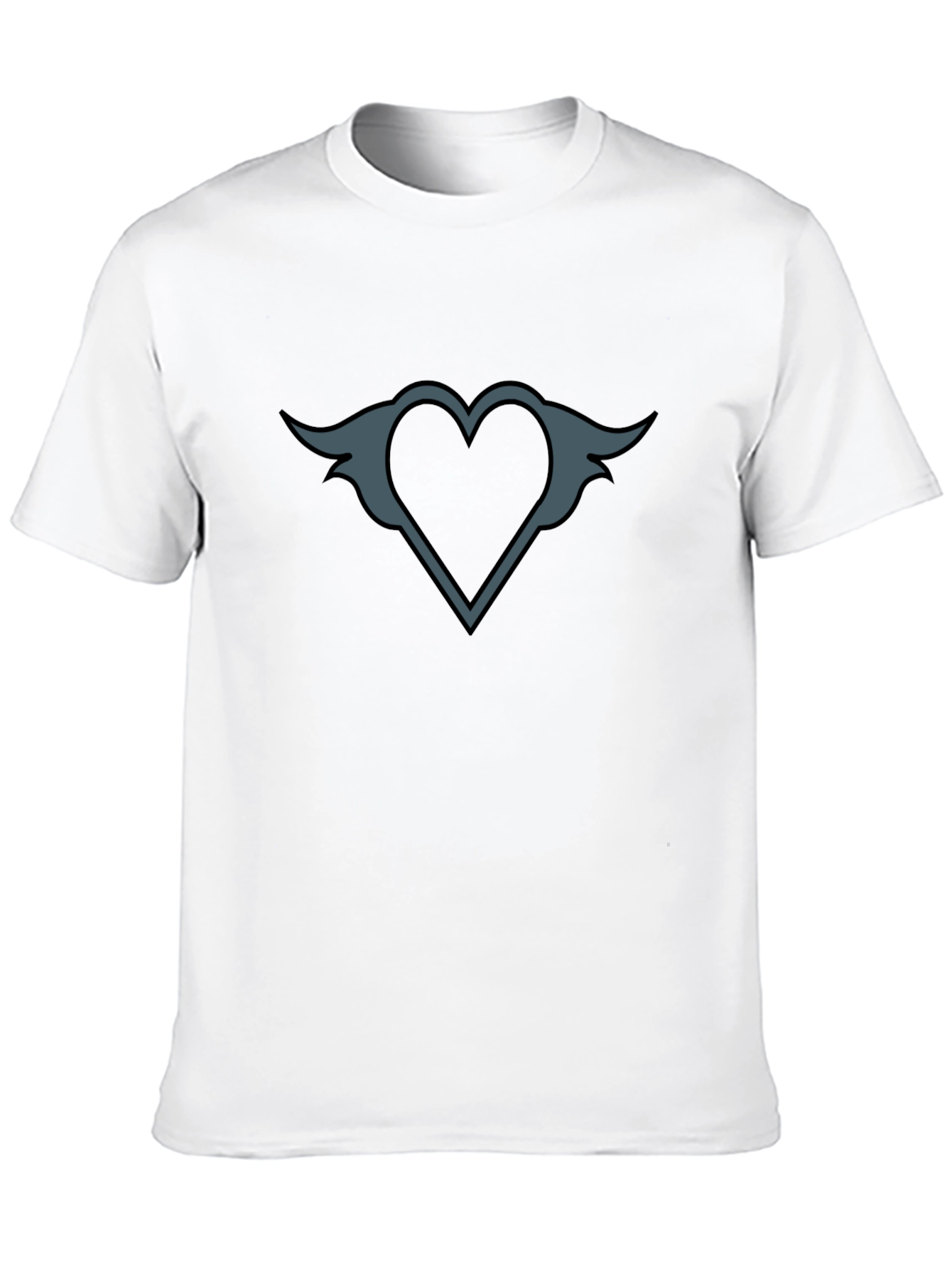 Heart With Wings Graphic Black T-Shirt