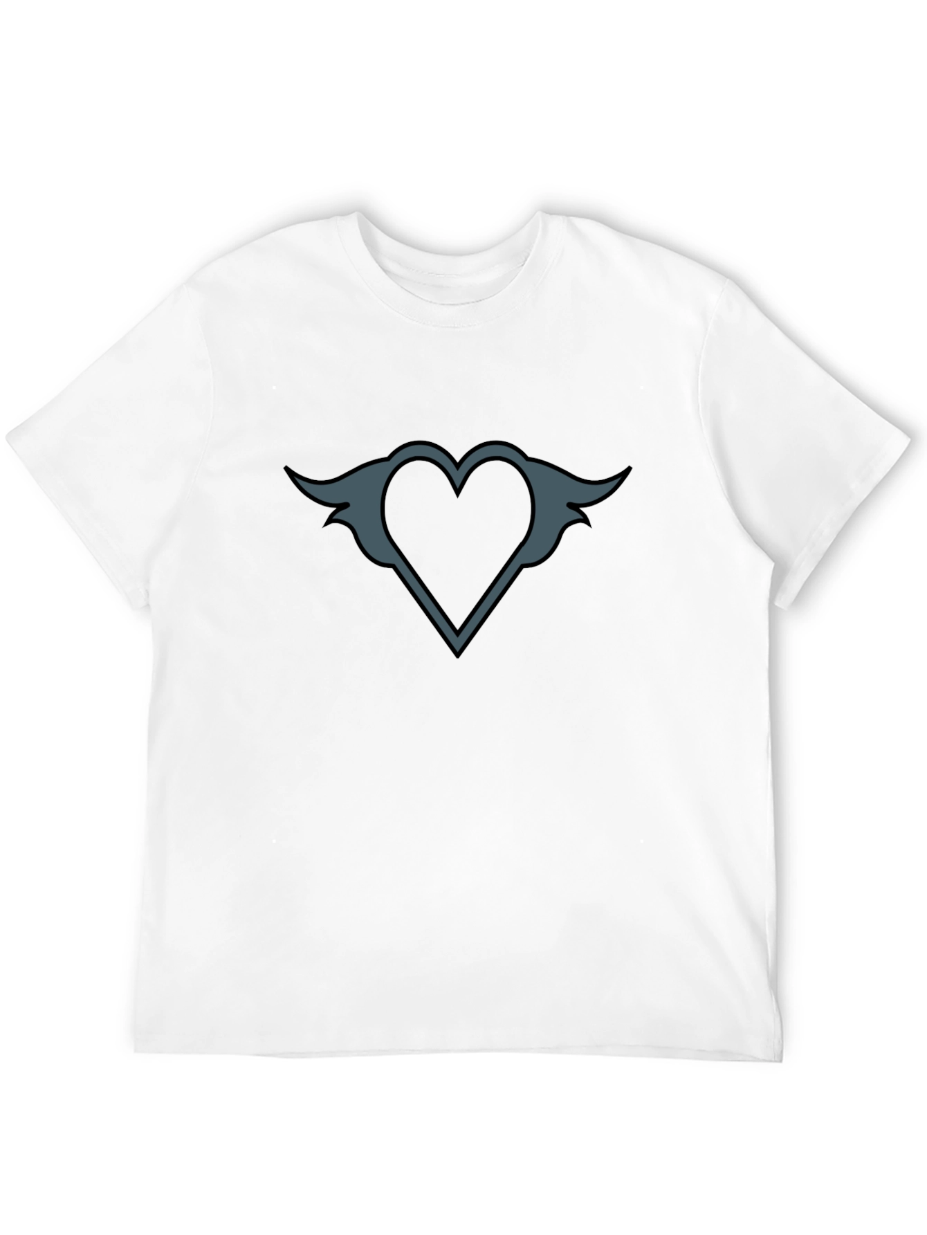 Heart With Wings Graphic Black T-Shirt