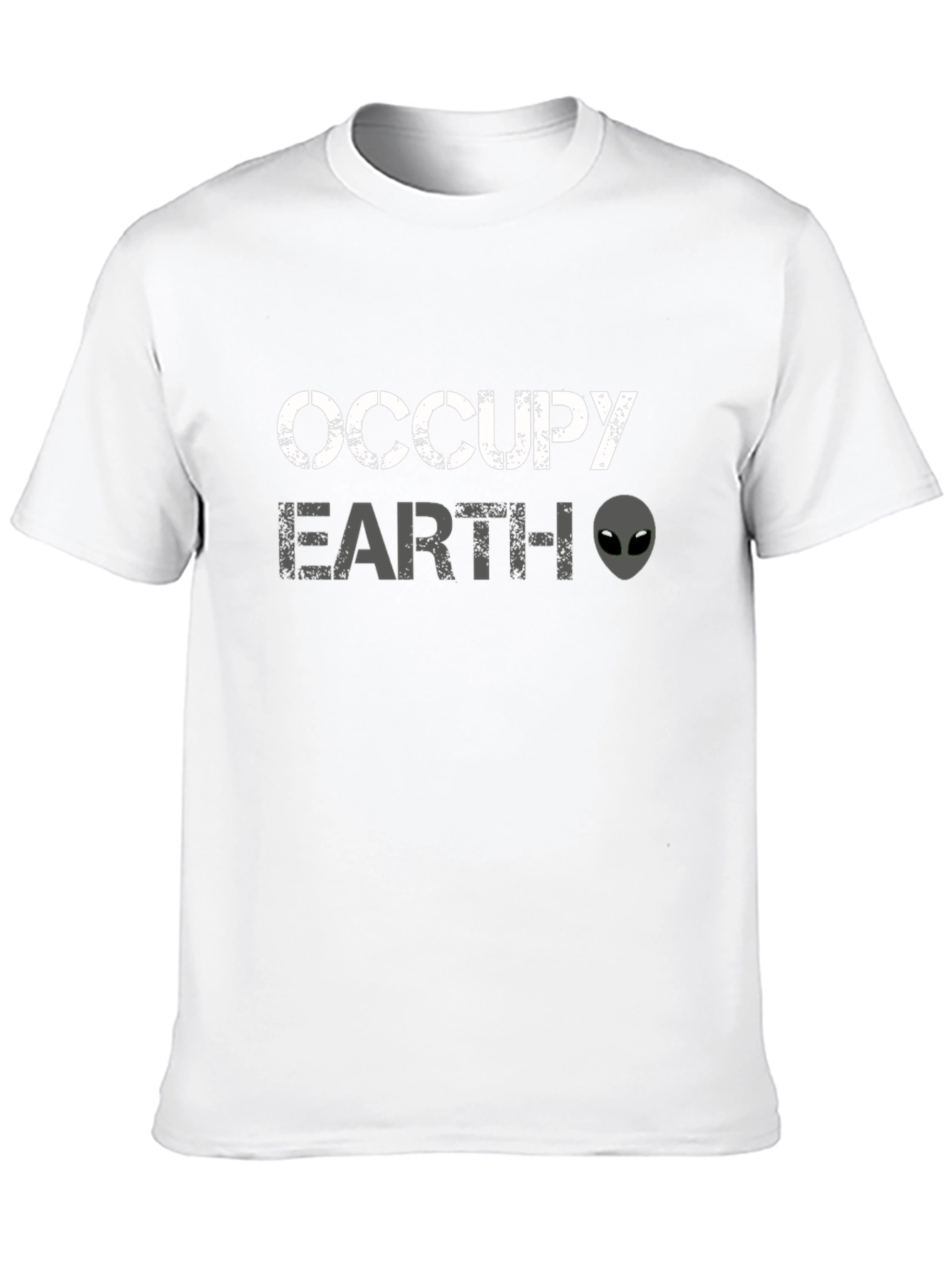 Occupy Earth Alien Graphic Black T-Shirt