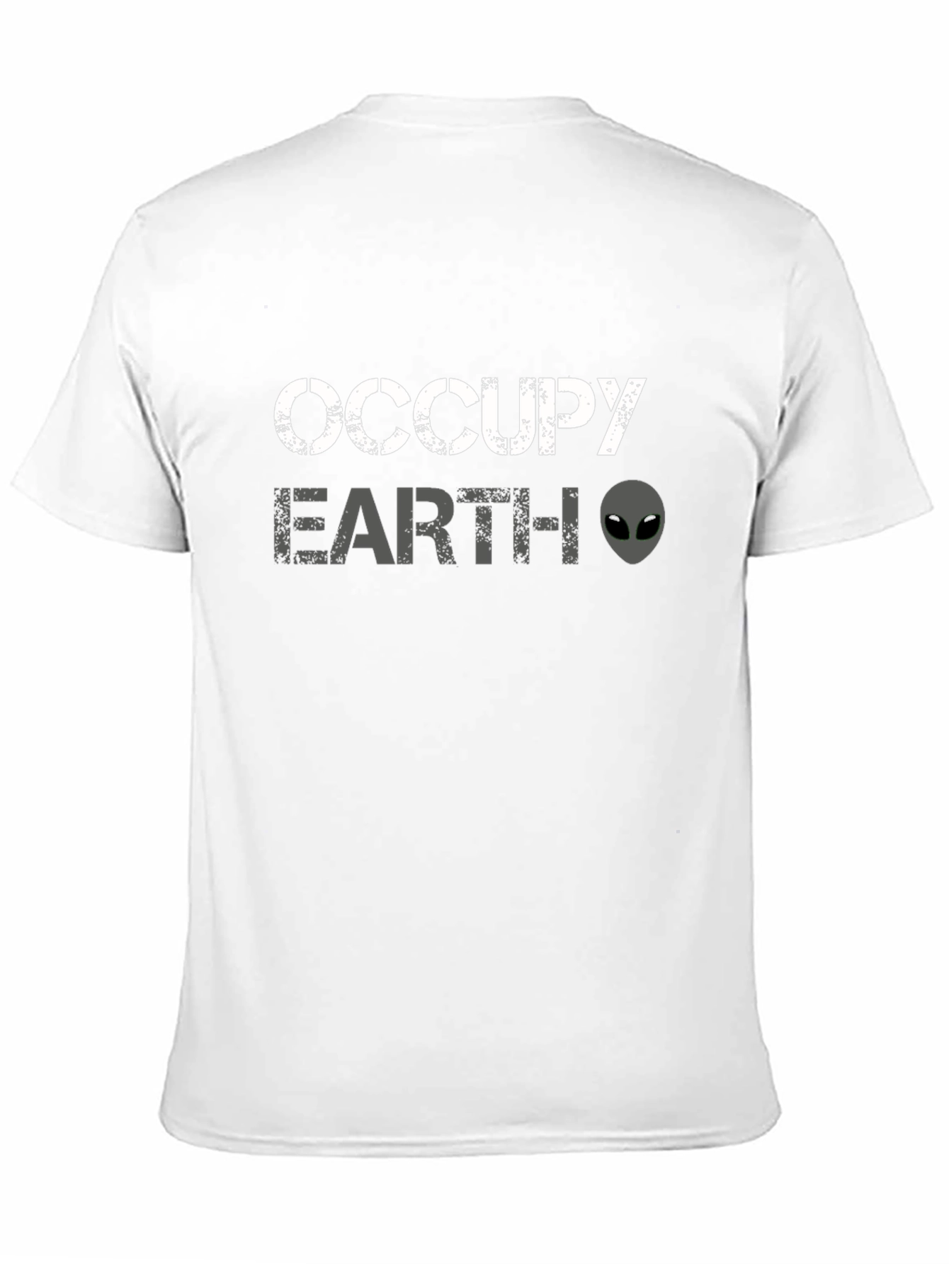 Occupy Earth Alien Graphic Black T-Shirt