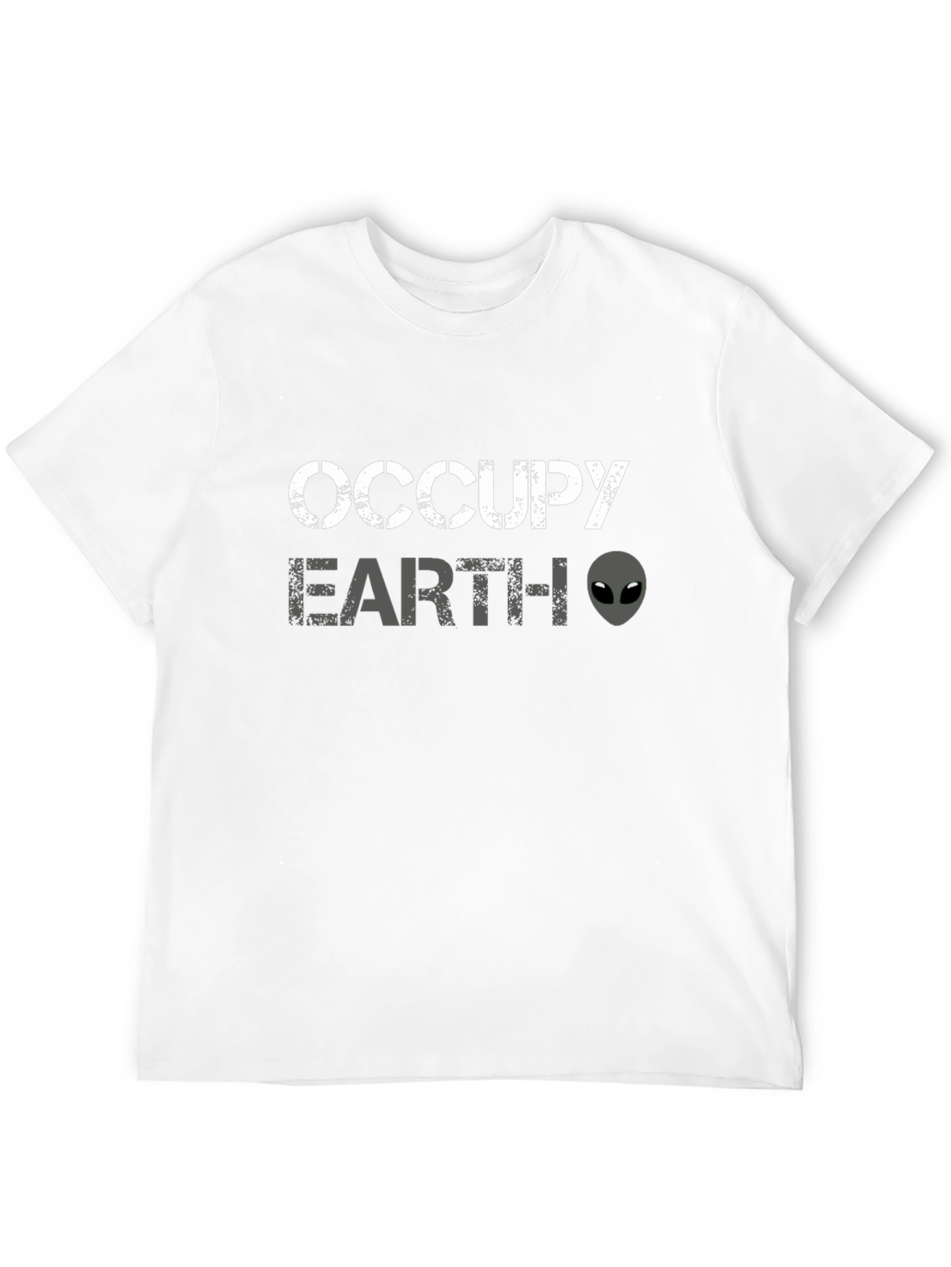 Occupy Earth Alien Graphic Black T-Shirt