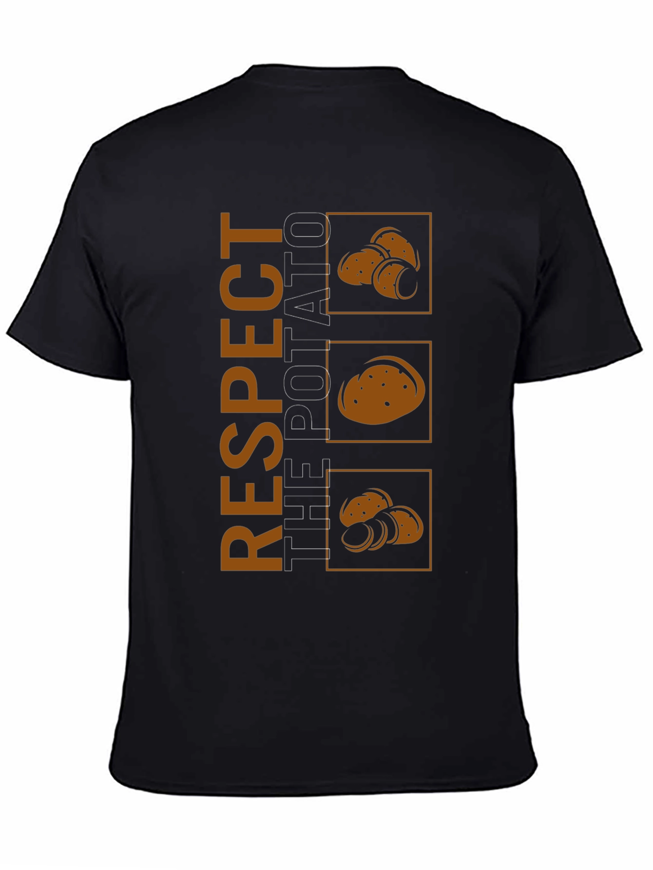 Respect The Potato Graphic Tee - Black