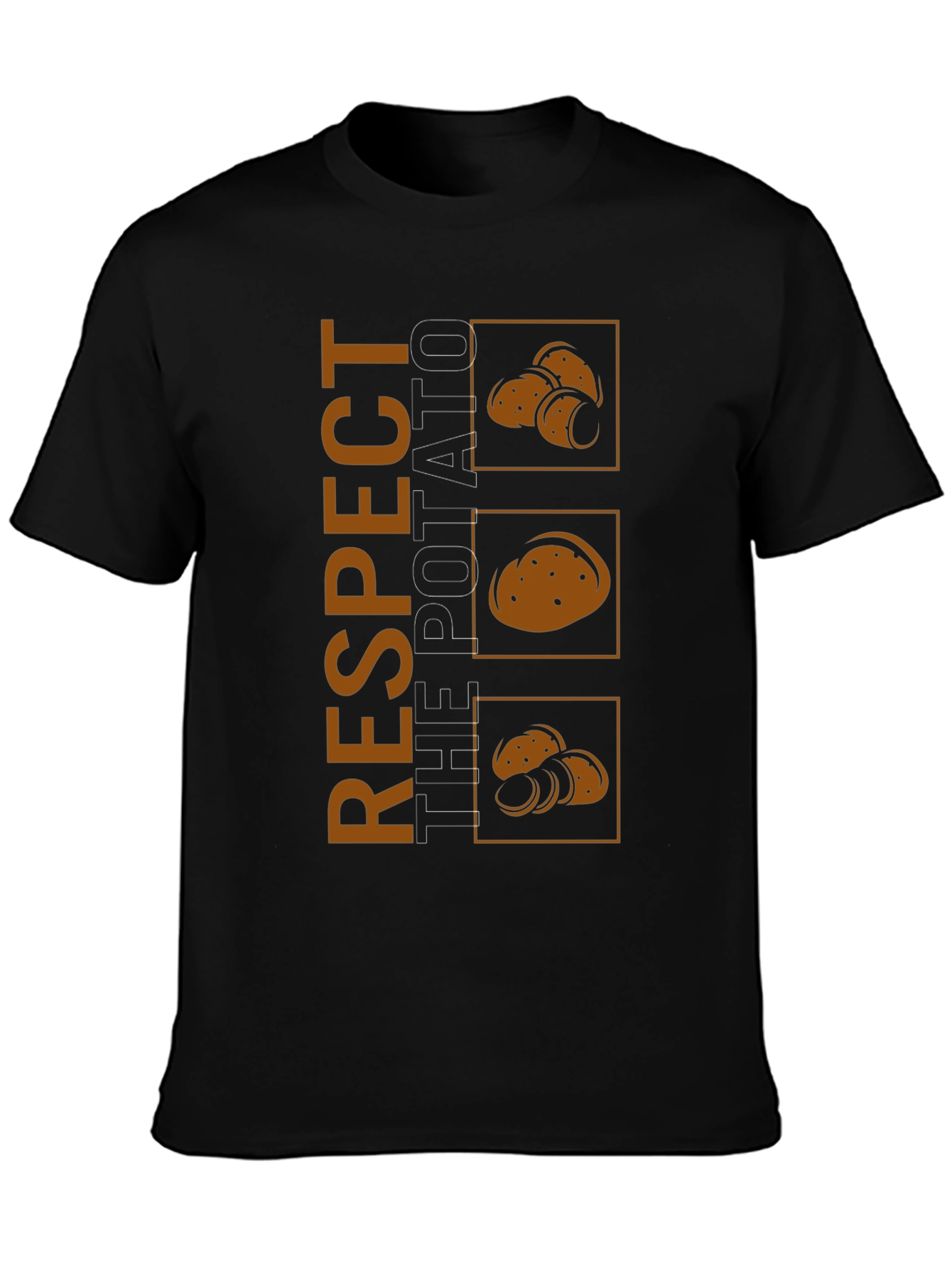 Respect The Potato Graphic Tee - Black