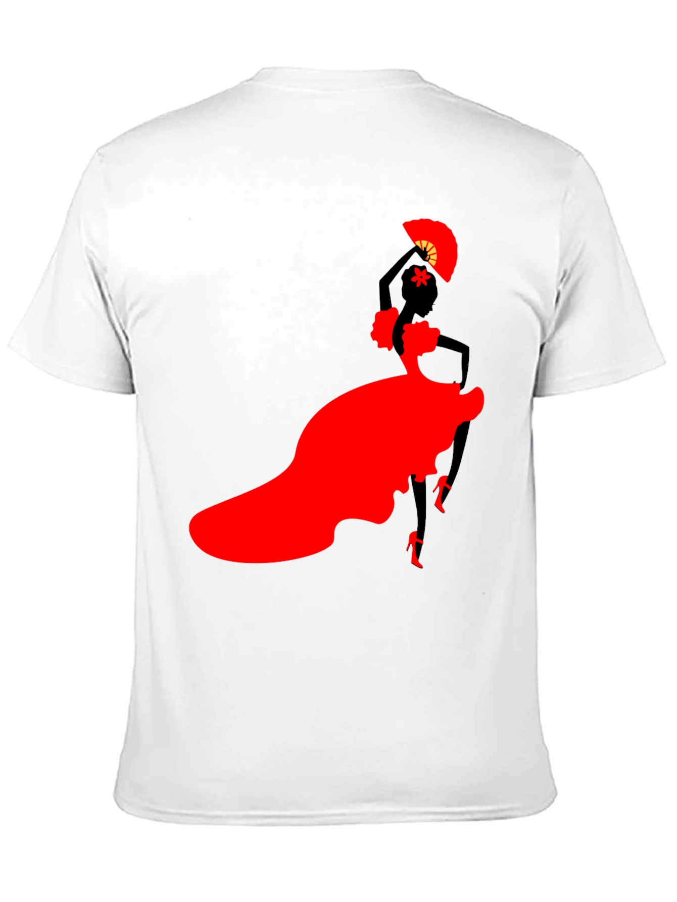 Flamenco Dancer Graphic Tee - Stylish Silhouette Shirt