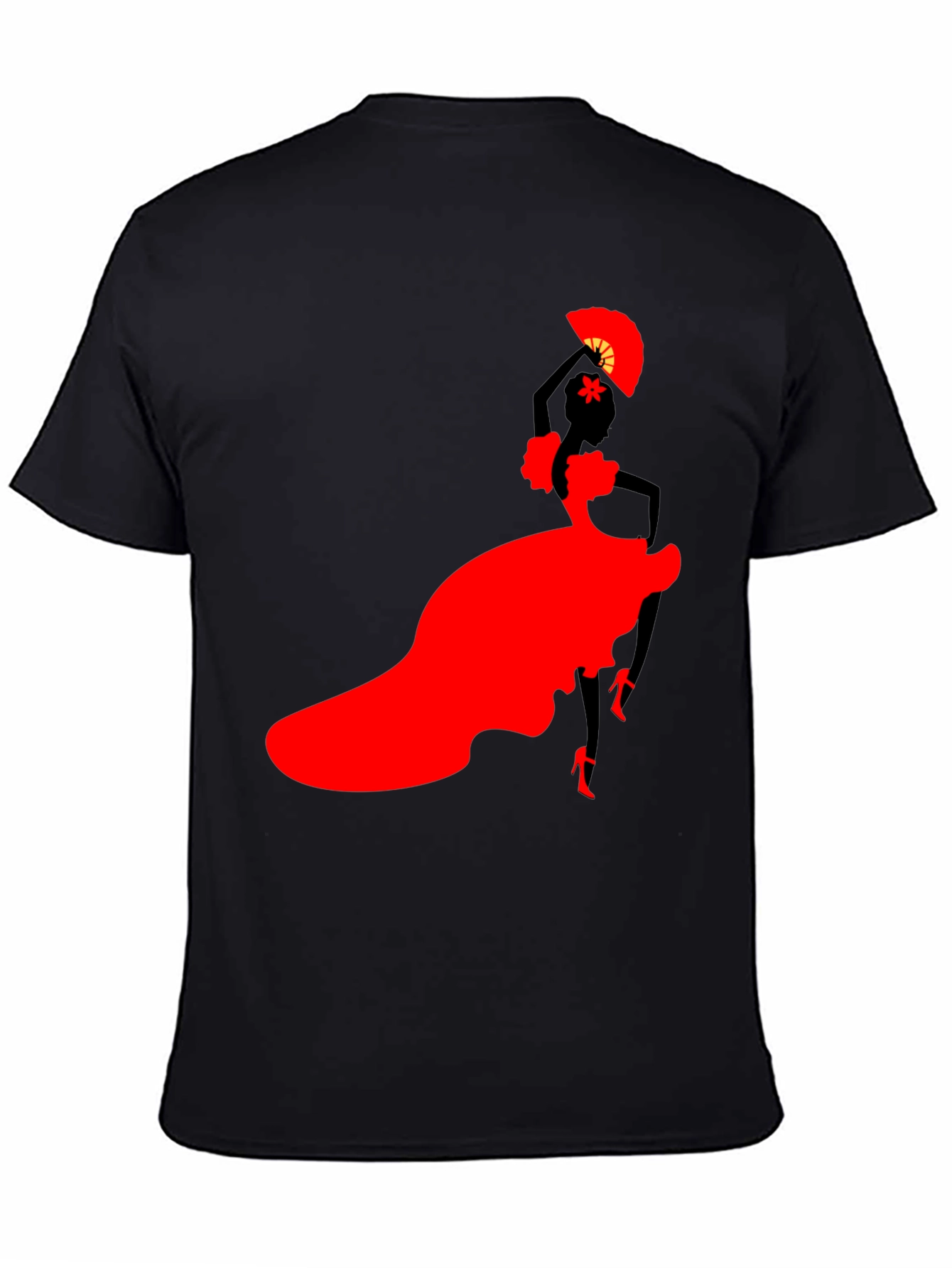 Flamenco Dancer Graphic Tee - Stylish Silhouette Shirt