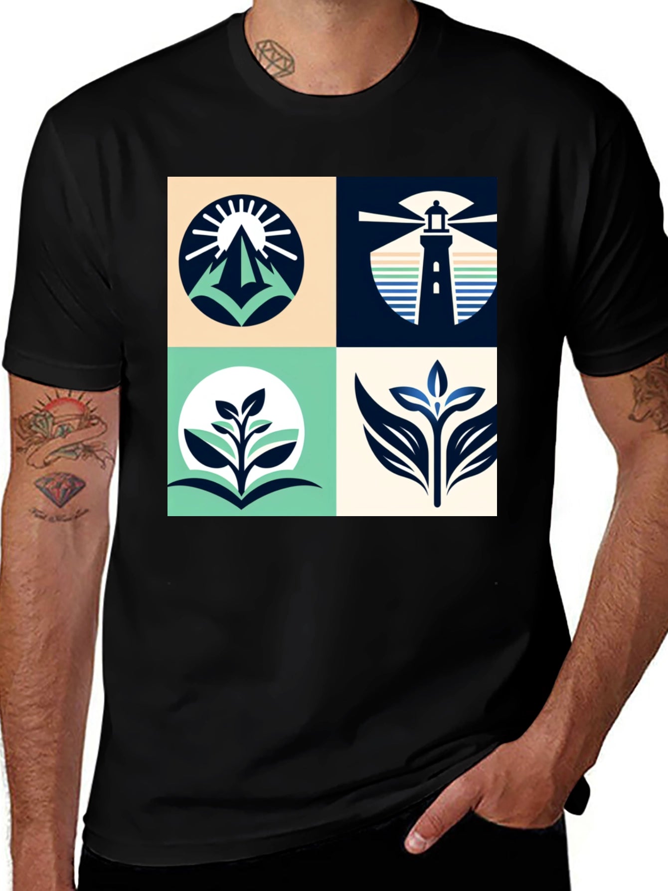 Nature Inspired Graphic Tee - Modern Design
