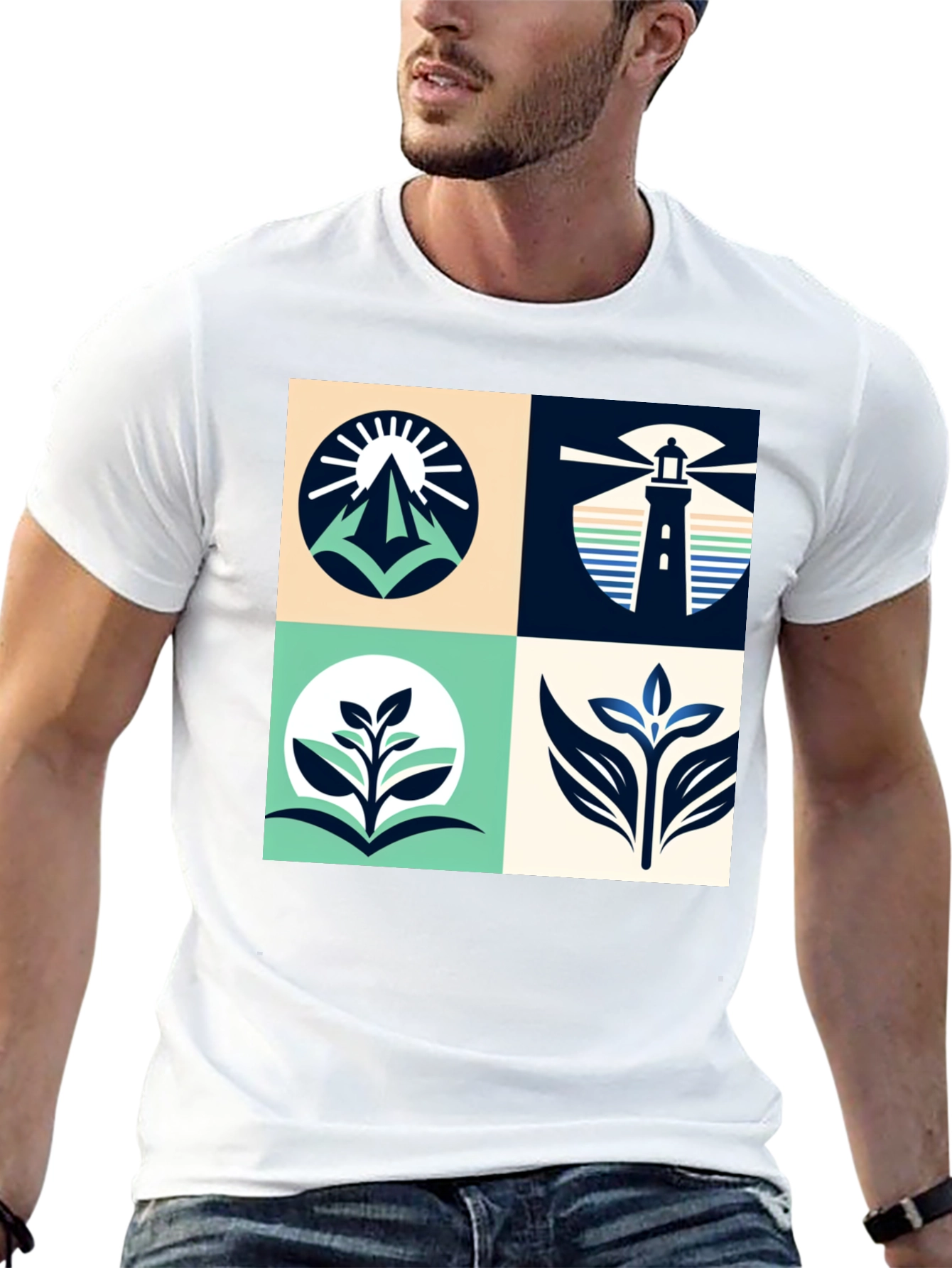 Nature Inspired Graphic Tee - Modern Design