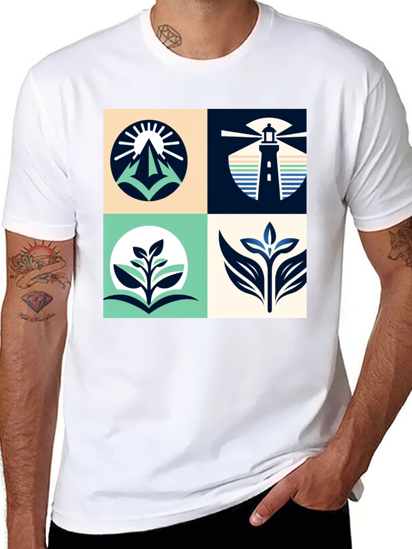 Nature Inspired Graphic Tee - Modern Design