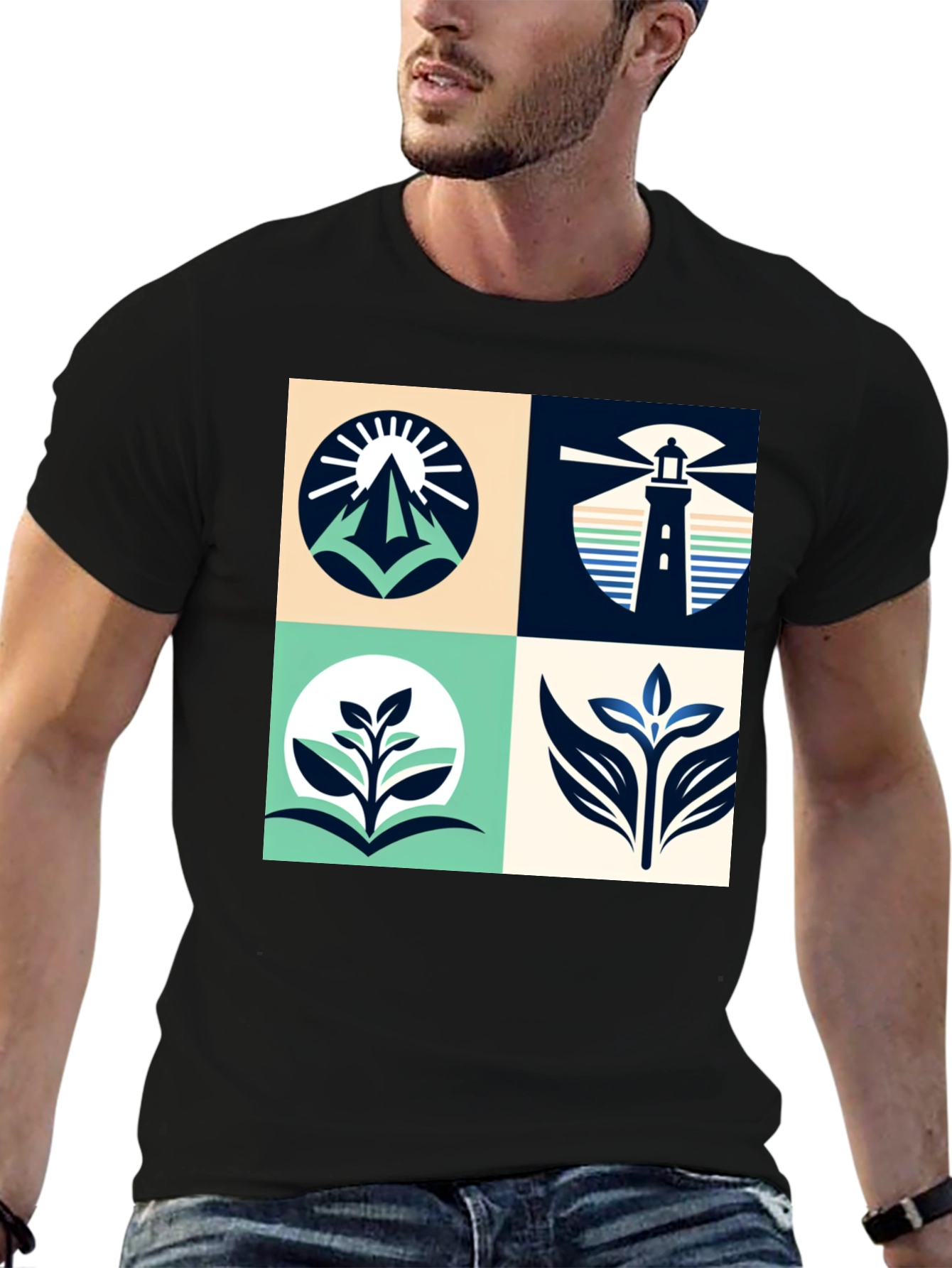 Nature Inspired Graphic Tee - Modern Design